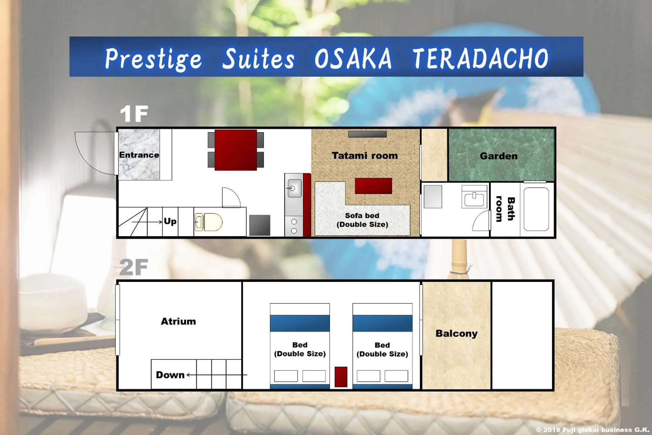 Floor plan in Prestige Suites Osaka Teradacho