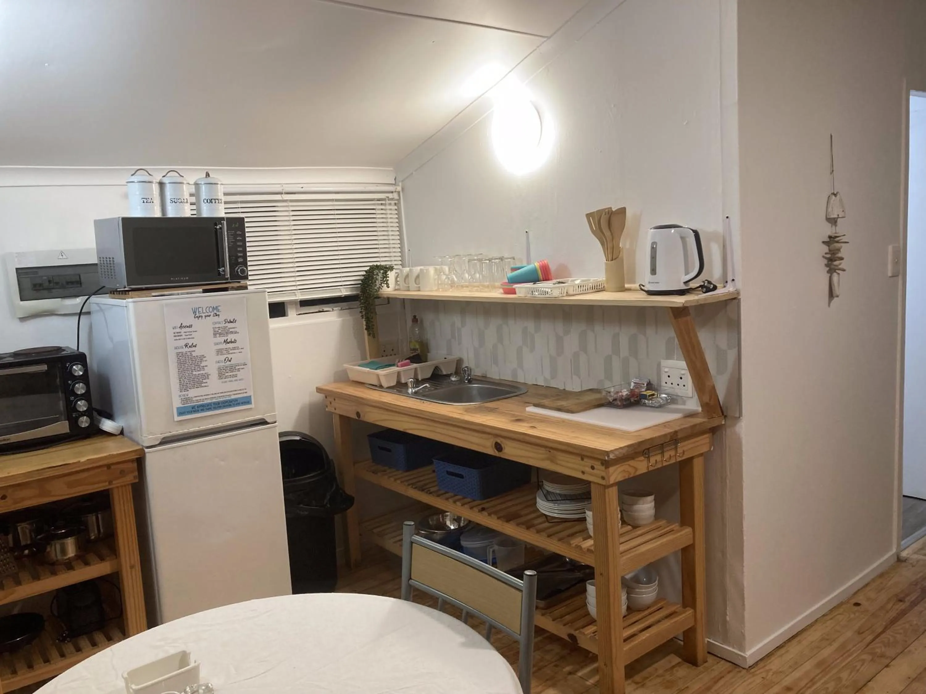 Kitchen or kitchenette in Plett Forest Cabins