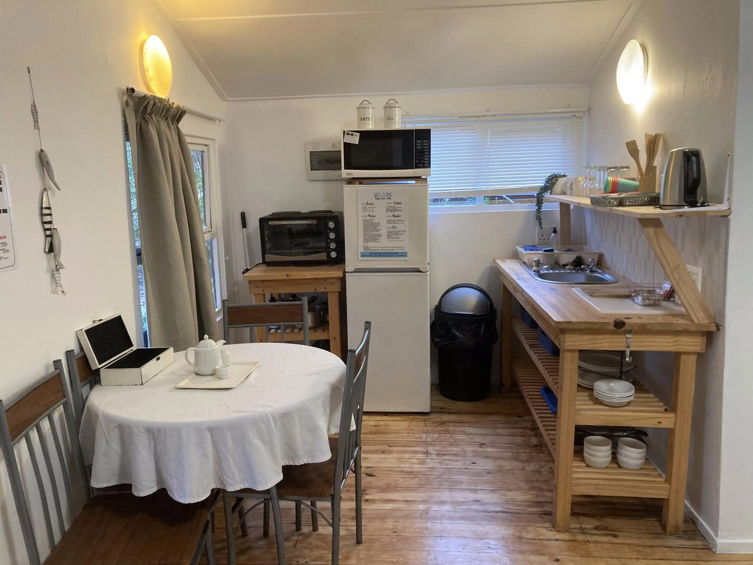 Kitchen or kitchenette in Plett Forest Cabins