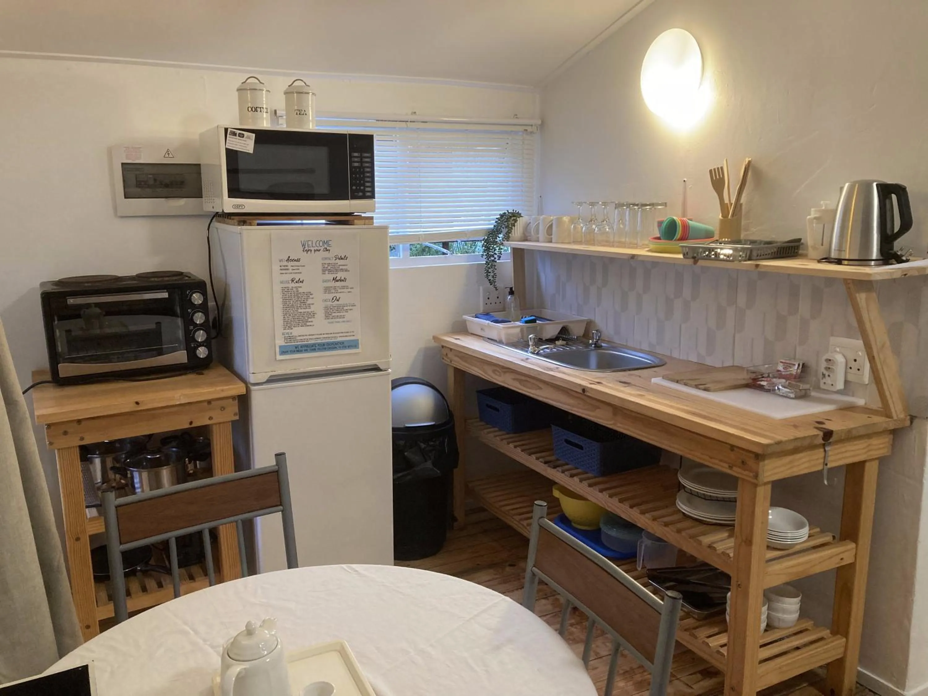 Kitchen or kitchenette in Plett Forest Cabins