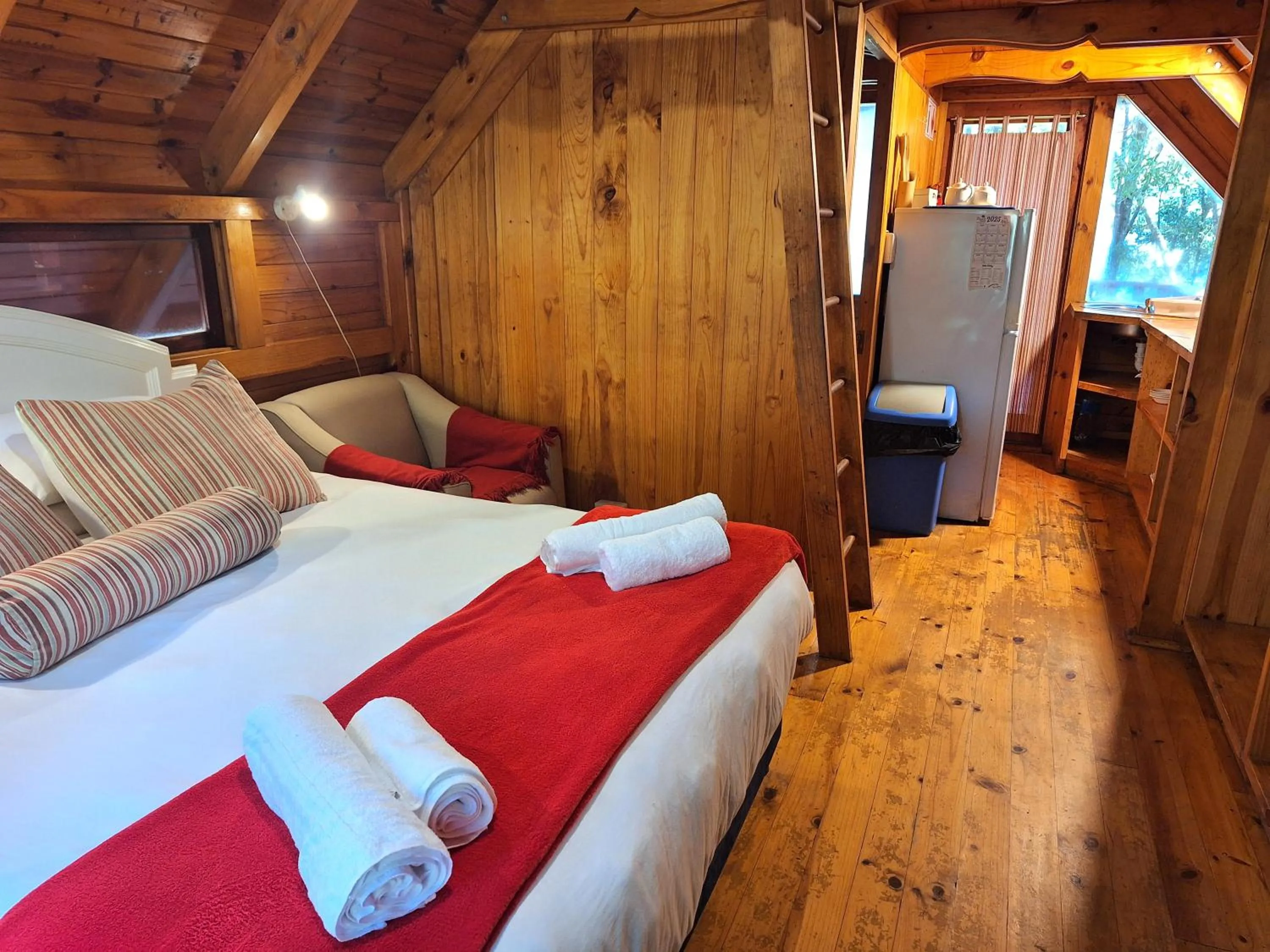 Bed in Plett Forest Cabins