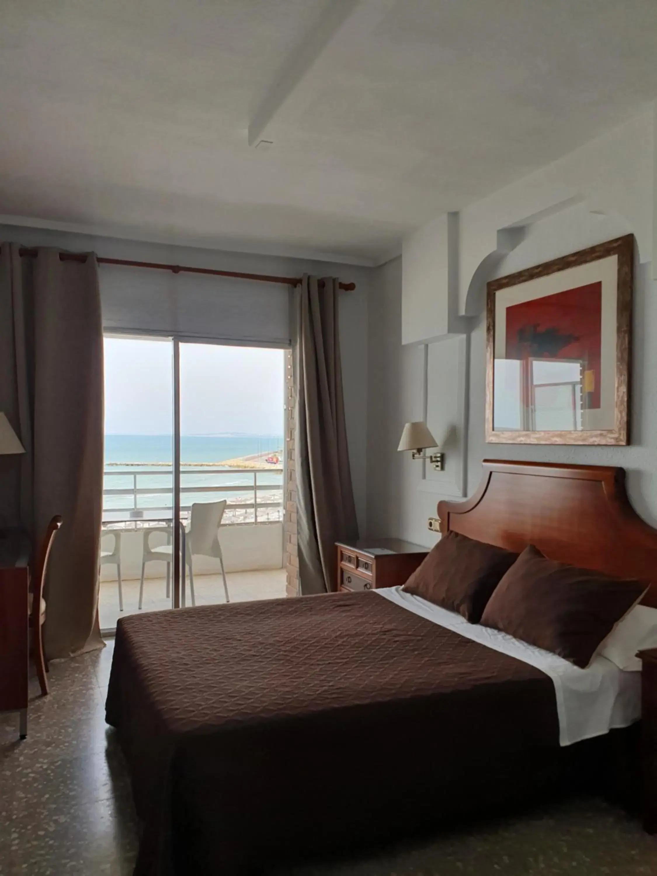 View (from property/room), Bed in Hotel Polamar View (from property/room), Bed in Hotel Polamar