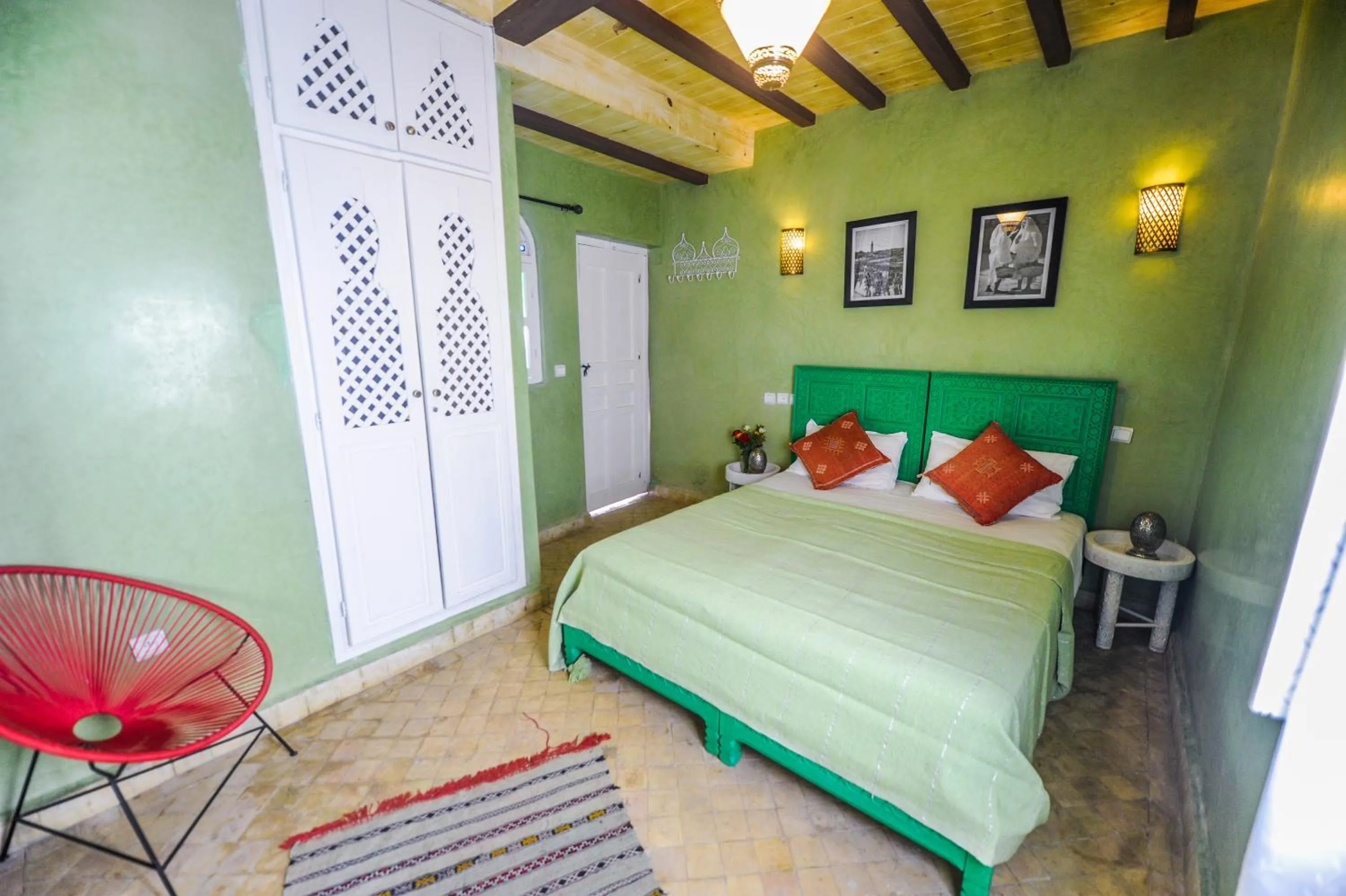 Bed in Riad Milouda