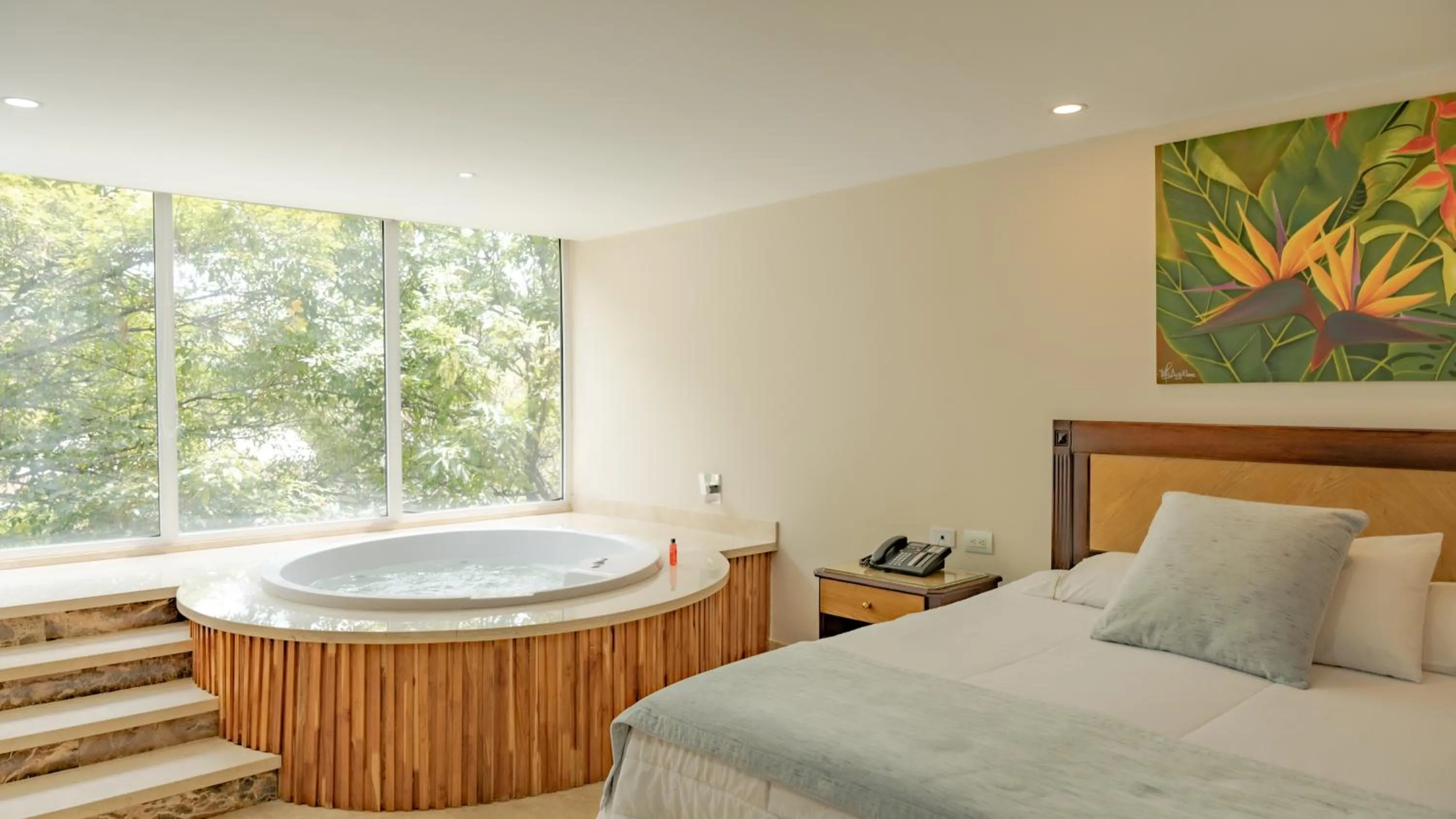 air conditioner, Bed in Hotel San Pedro del Fuerte