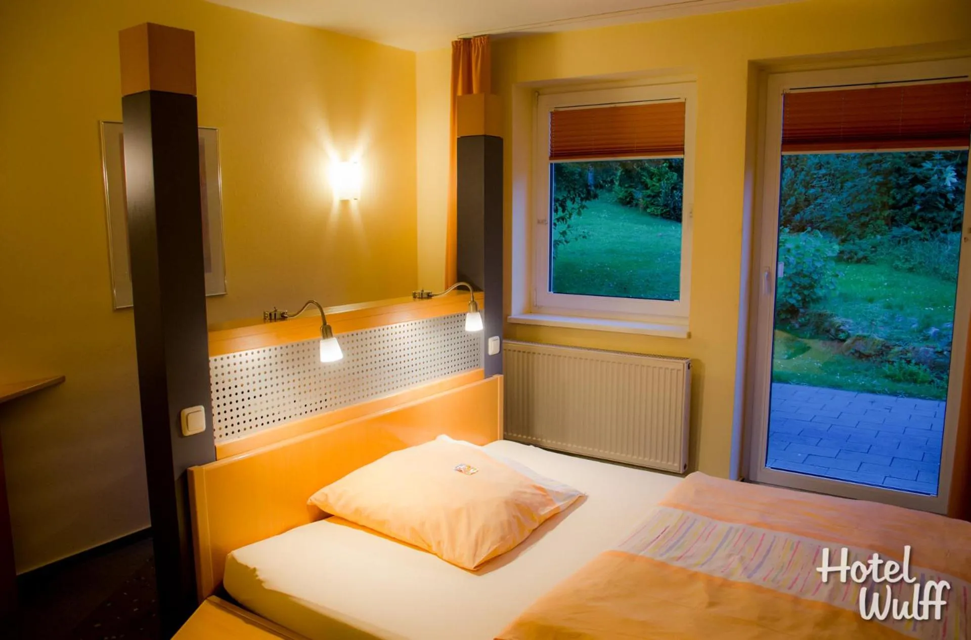 Bed in Hotel Wulff
