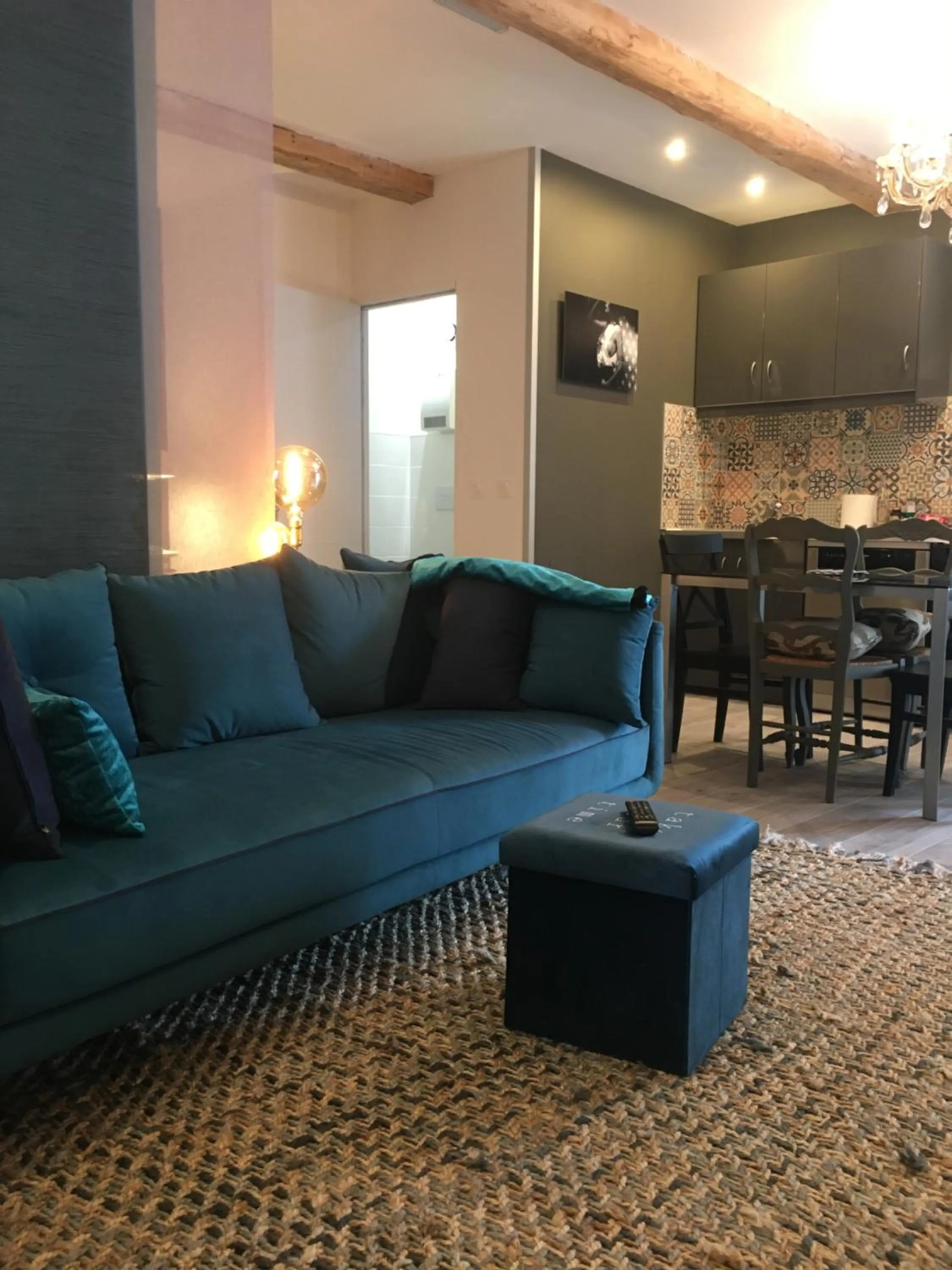 Seating area in Logis Hôtel Le Glacier