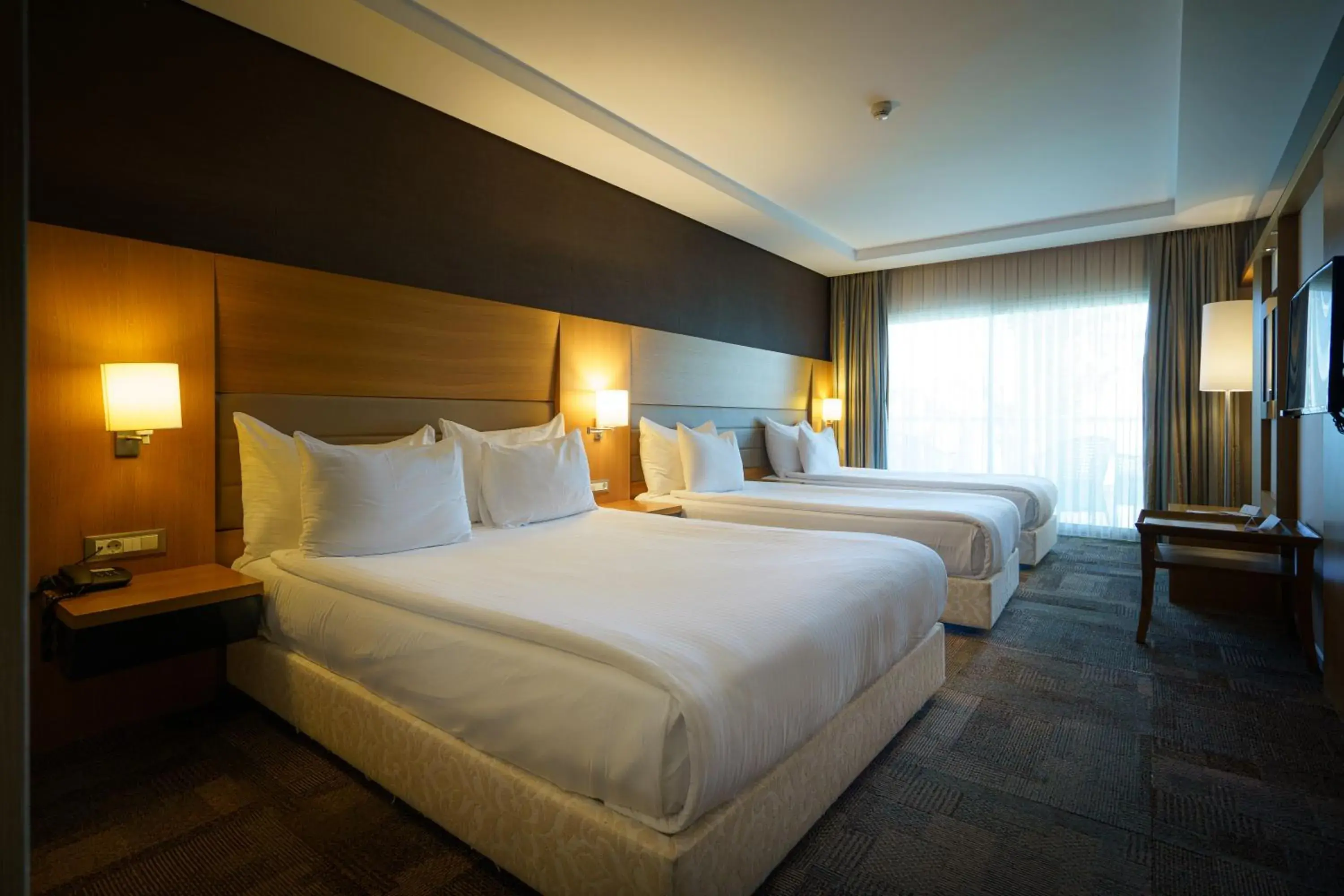 Bed in Boyalik Beach Hotel & Spa Cesme Bed in Boyalik Beach Hotel & Spa Cesme