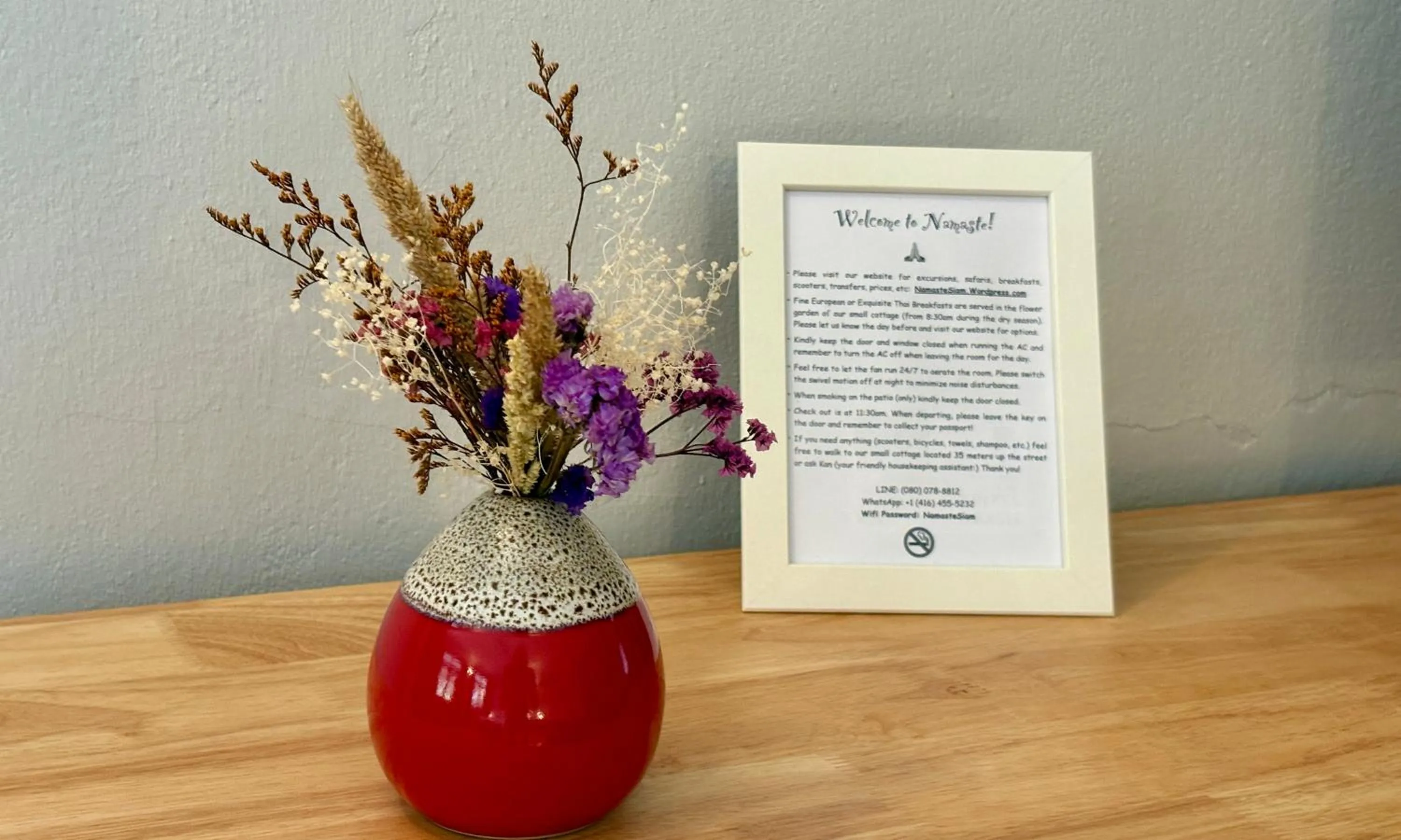 Decorative detail in Namaste resort