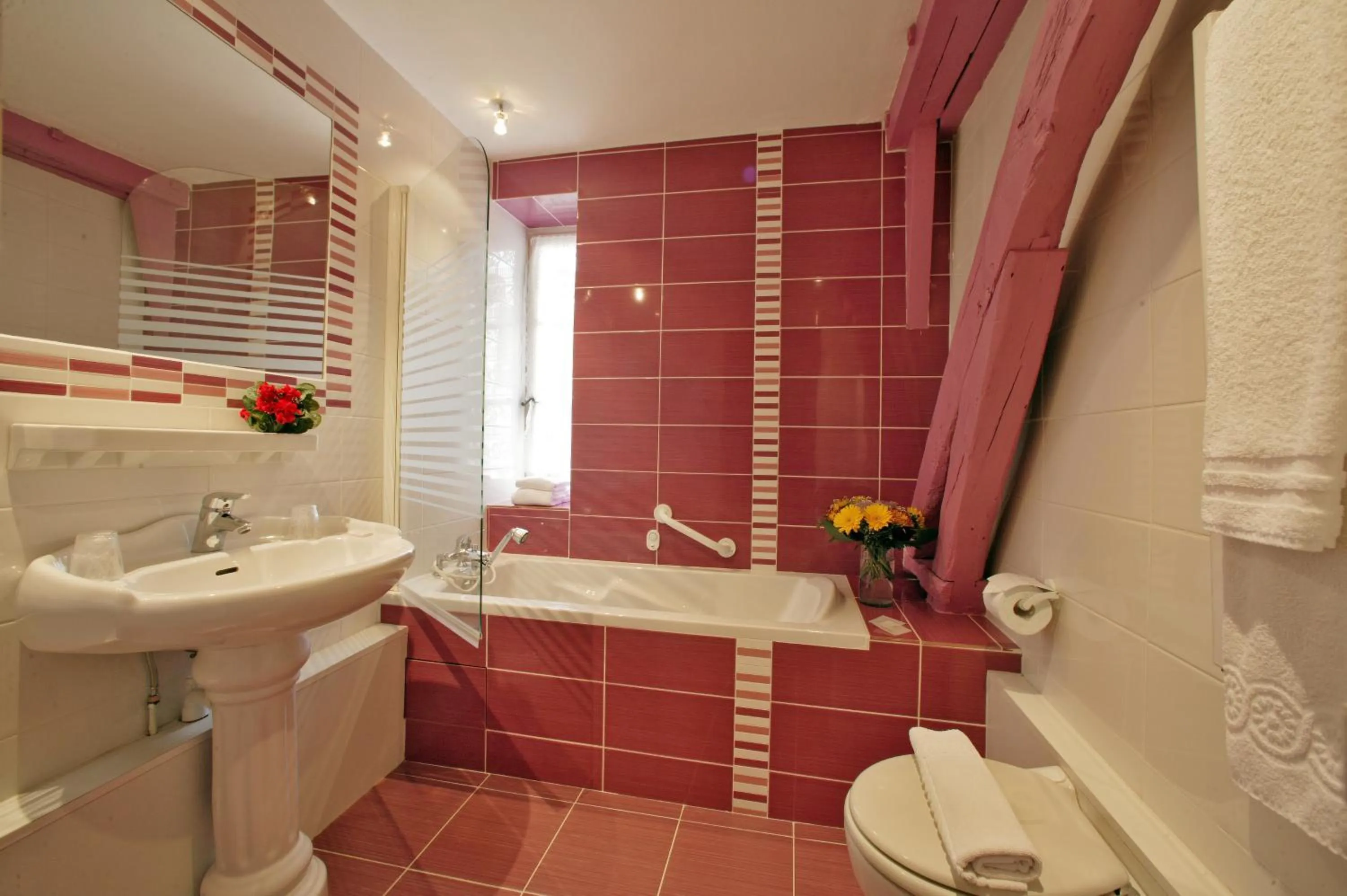 Bathroom in Hostellerie du Passeur - Hôtel & Restaurant - Climatisation et Piscine chauffée