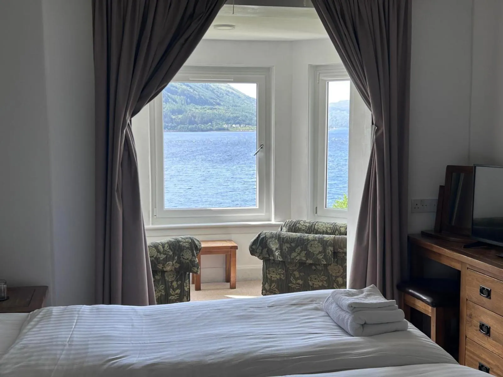 Bedroom, Bed in The Lodge on the Loch by OYO
