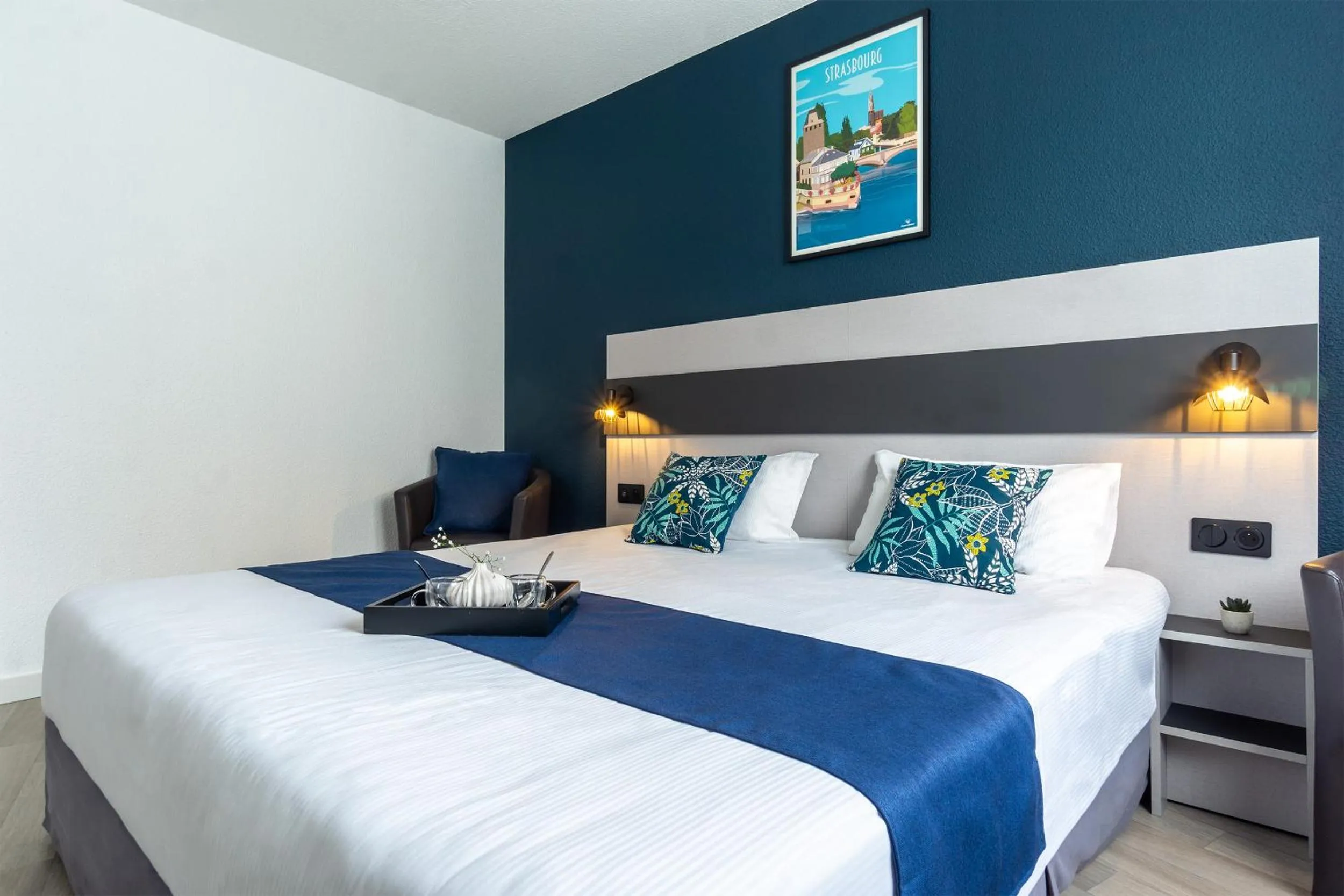 Bedroom, Bed in City Résidence Strasbourg Centre