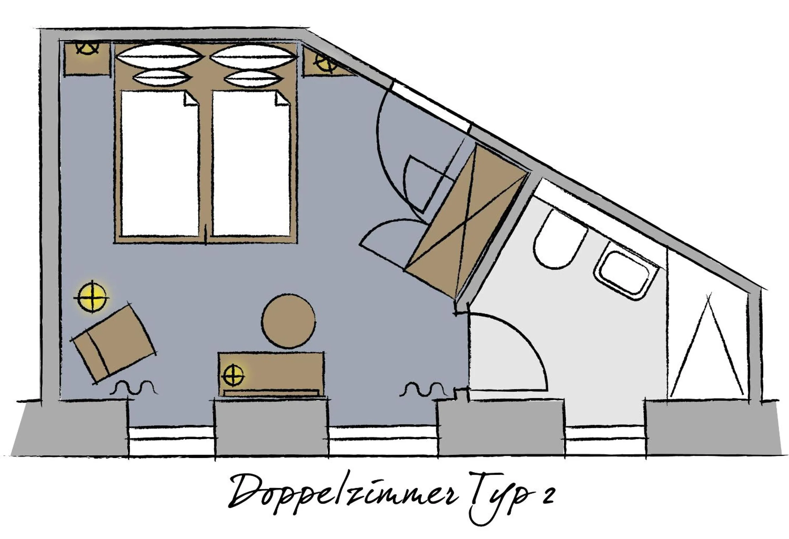 Floor plan in Stadtrandzimmer