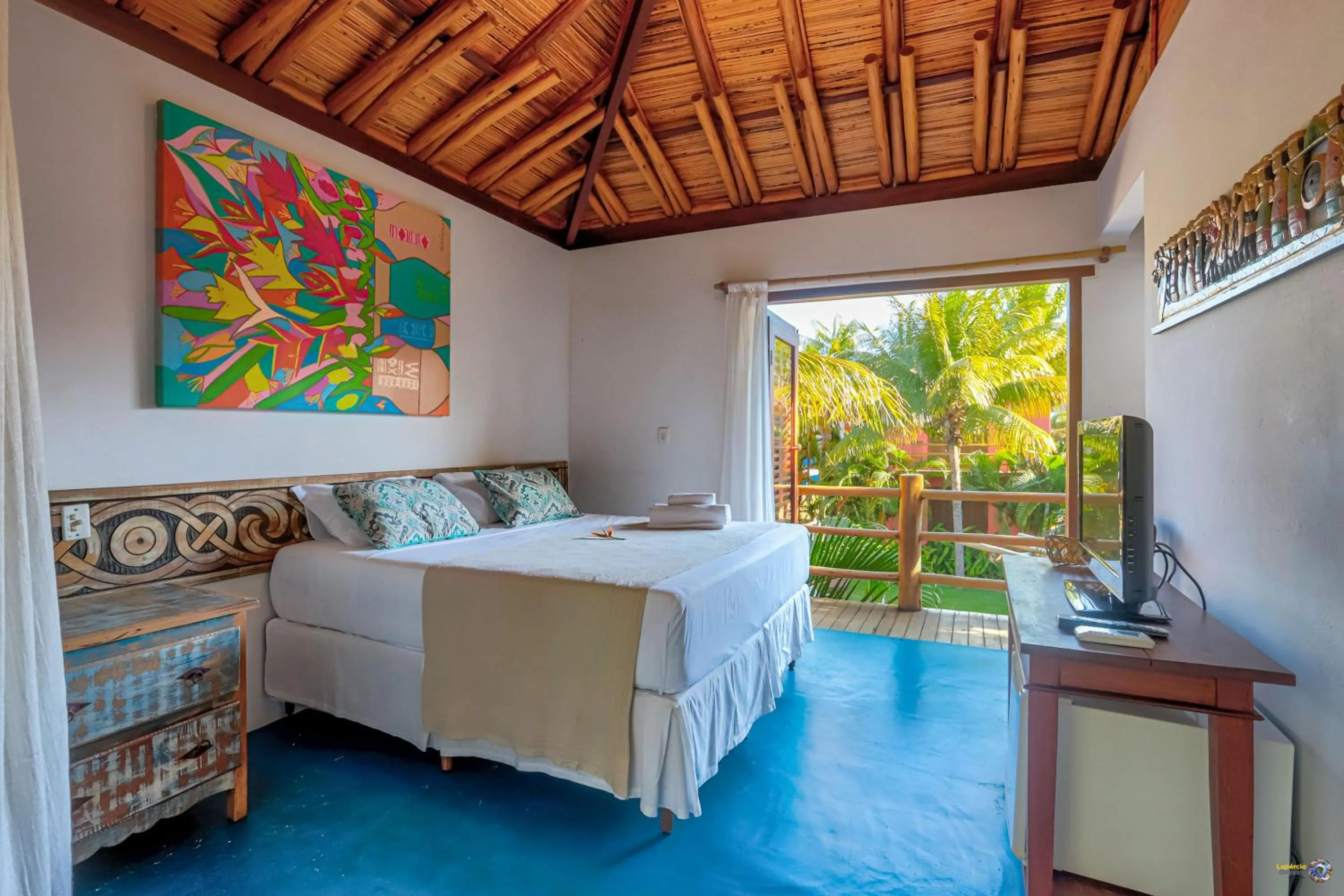 Bed in Pousada Vira Canoa