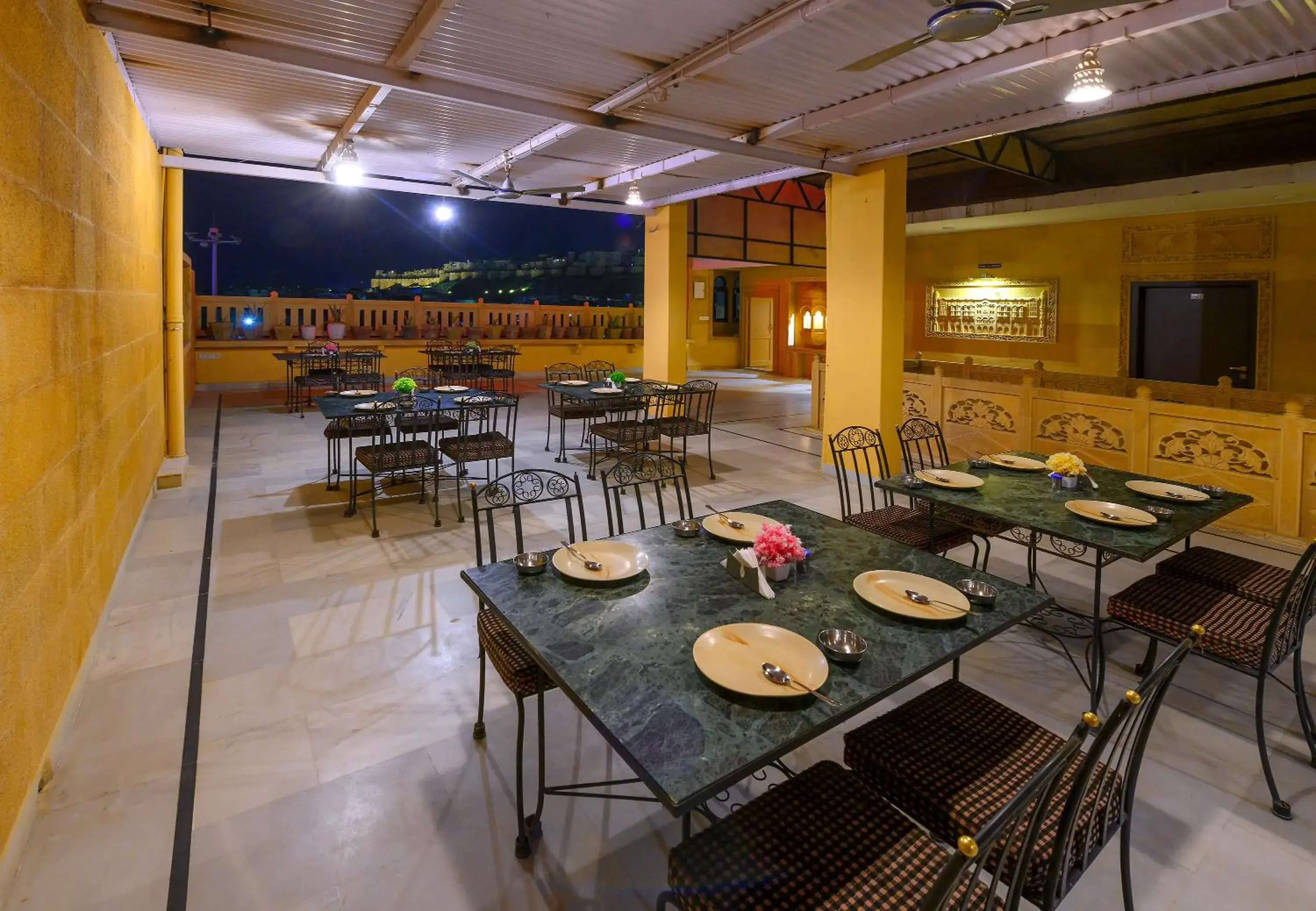Restaurant/places to eat in Hotel Sky Plaza - Best ever view of Jaisalmer Fort Restaurant/places to eat in Hotel Sky Plaza - Best ever view of Jaisalmer Fort