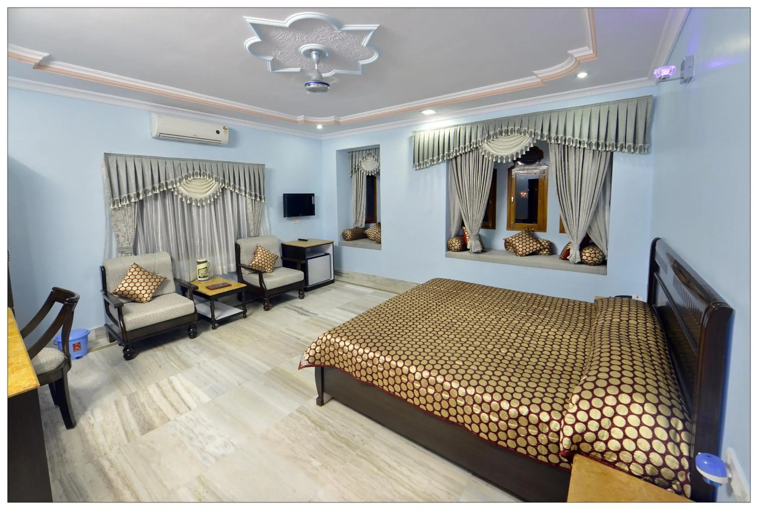 Bed in Hotel Sky Plaza - Best ever view of Jaisalmer Fort Bed in Hotel Sky Plaza - Best ever view of Jaisalmer Fort