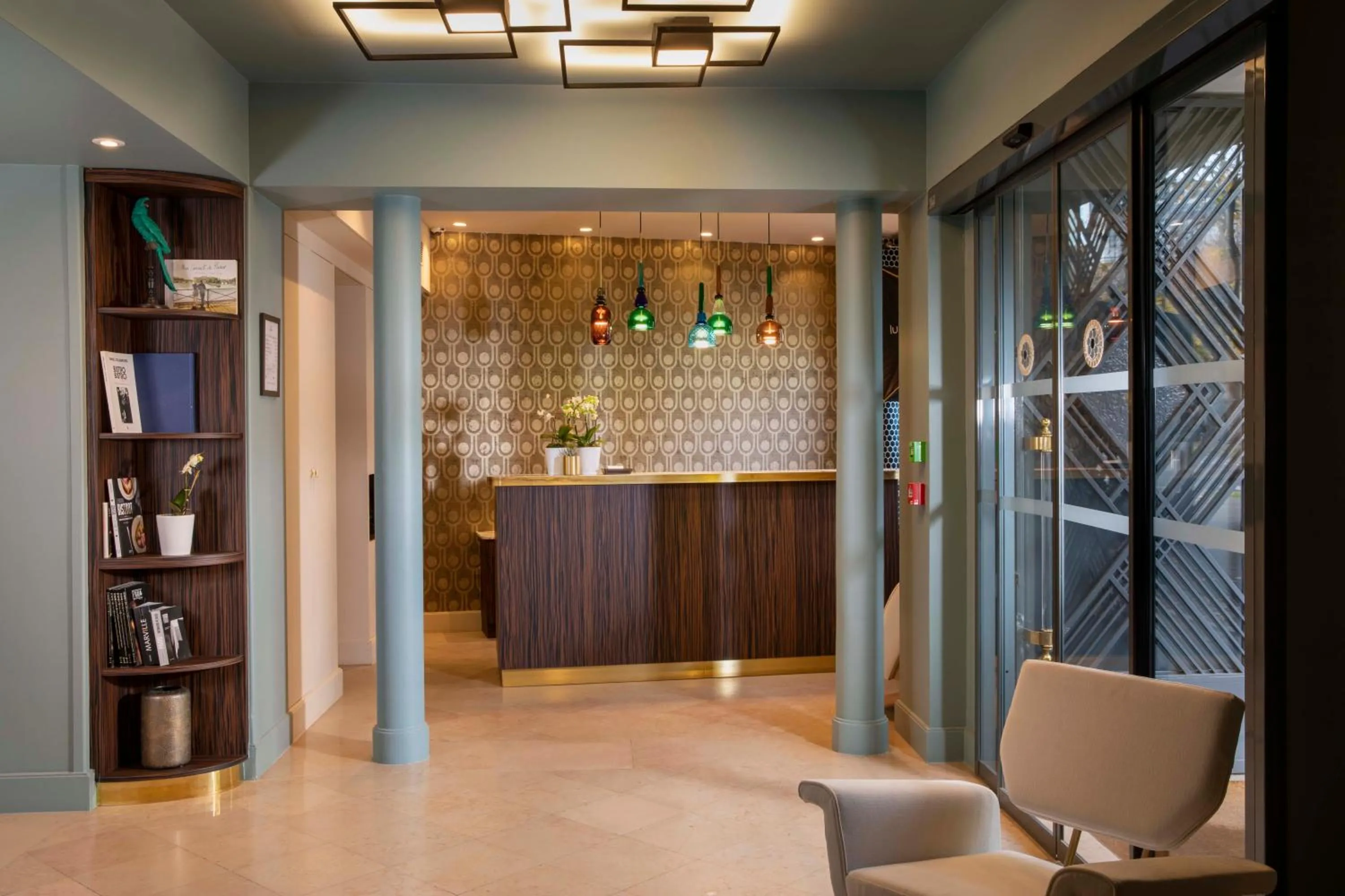 Lobby or reception in Hôtel Aiglon