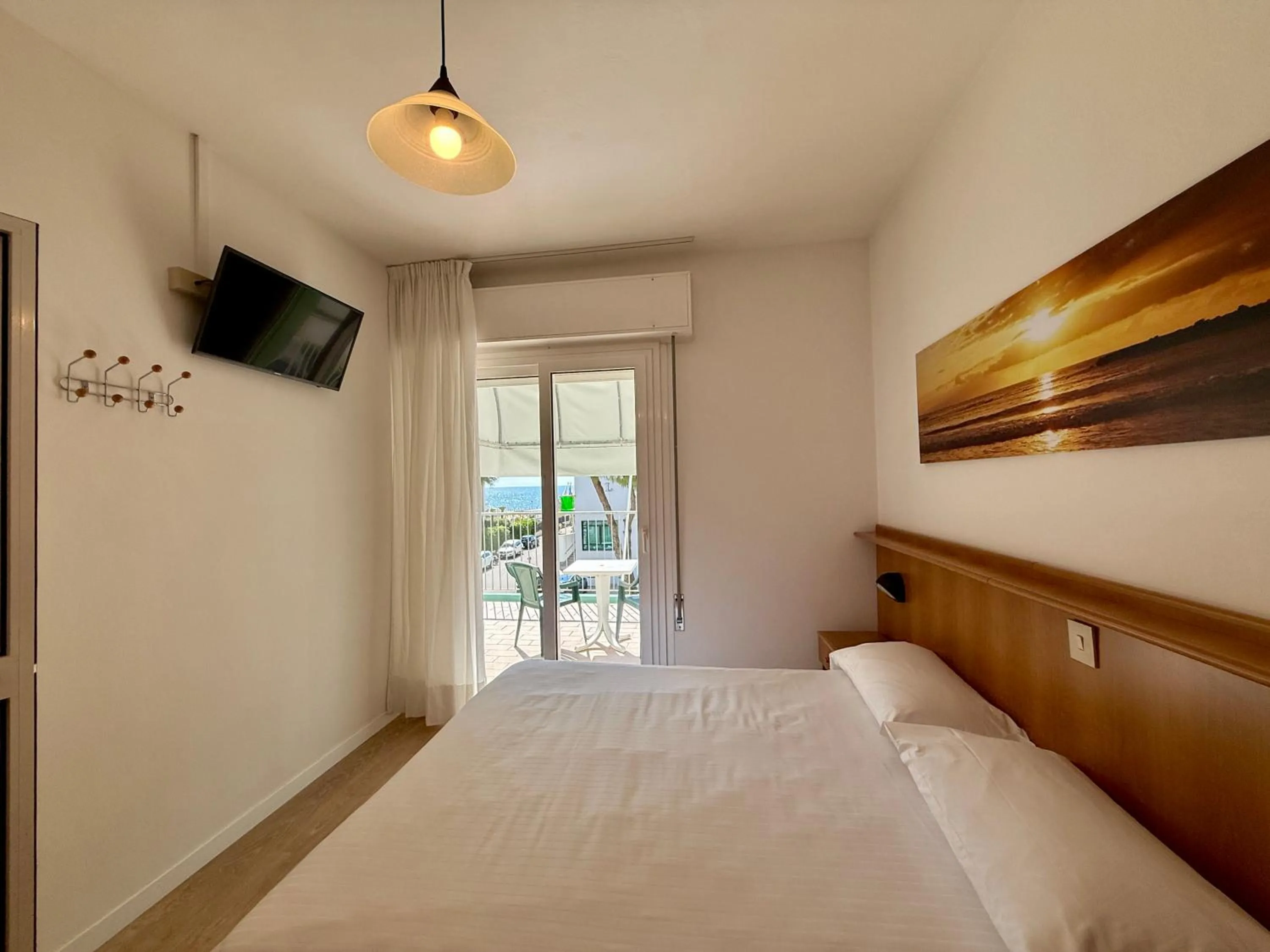 Bed in Hotel Palme