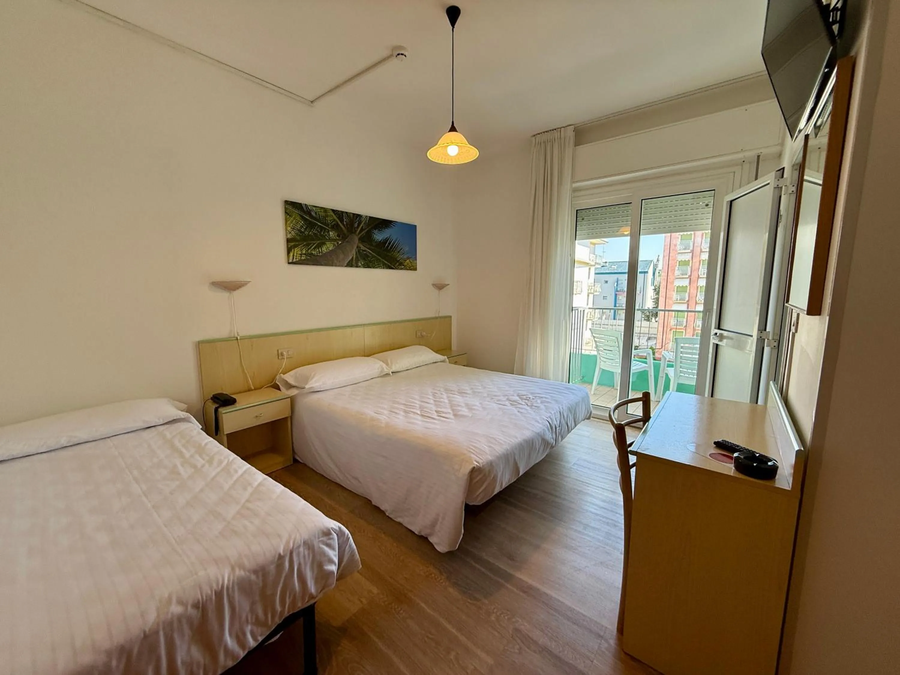 Bed in Hotel Palme