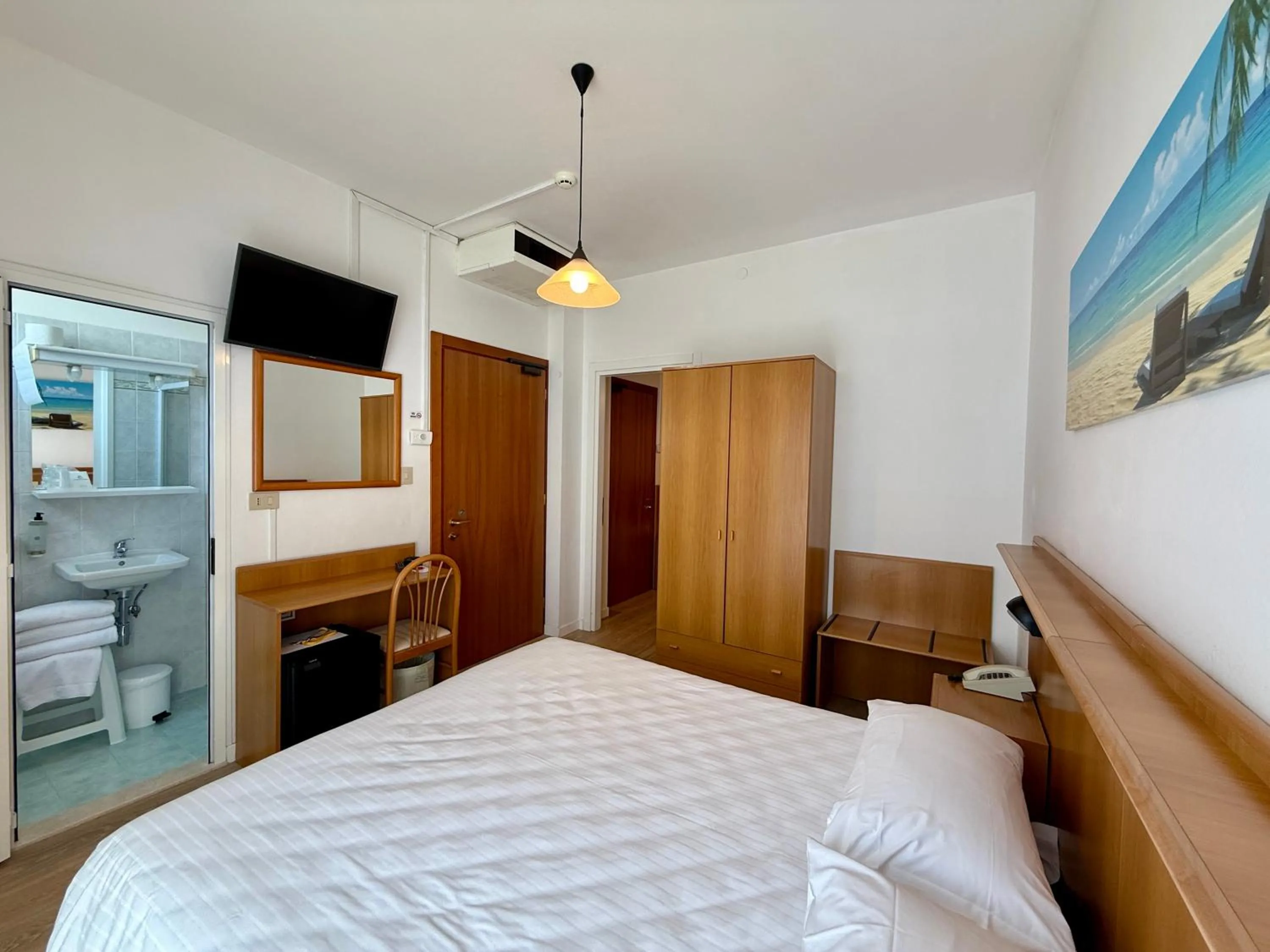Bed in Hotel Palme