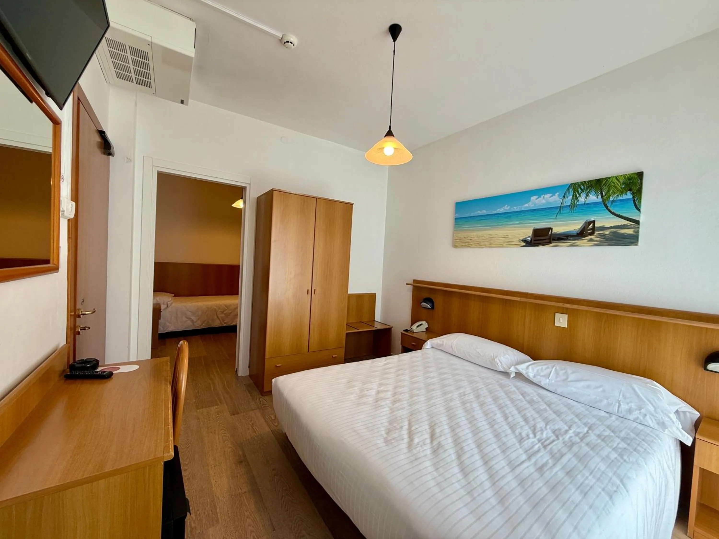Bed in Hotel Palme