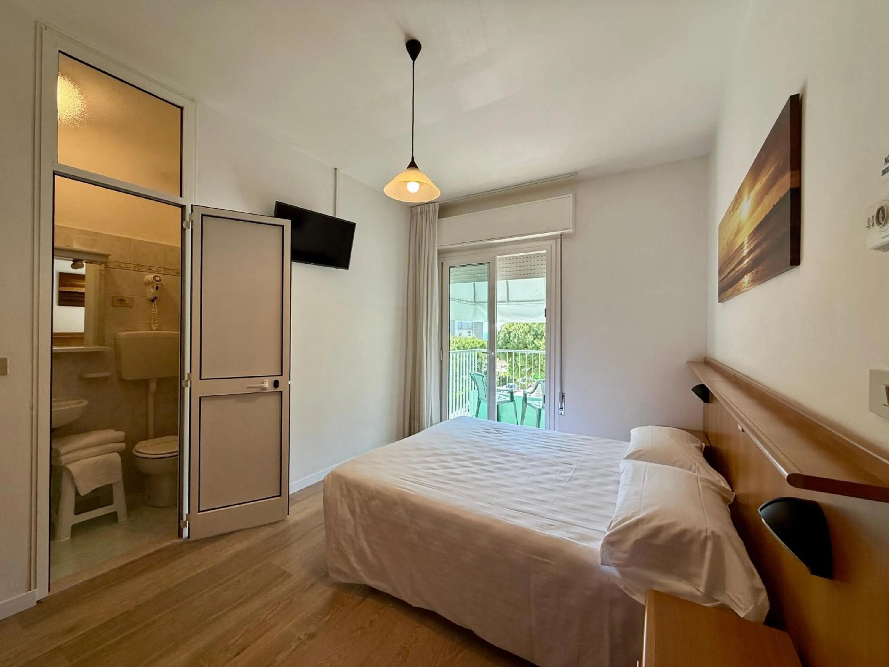 Bed in Hotel Palme