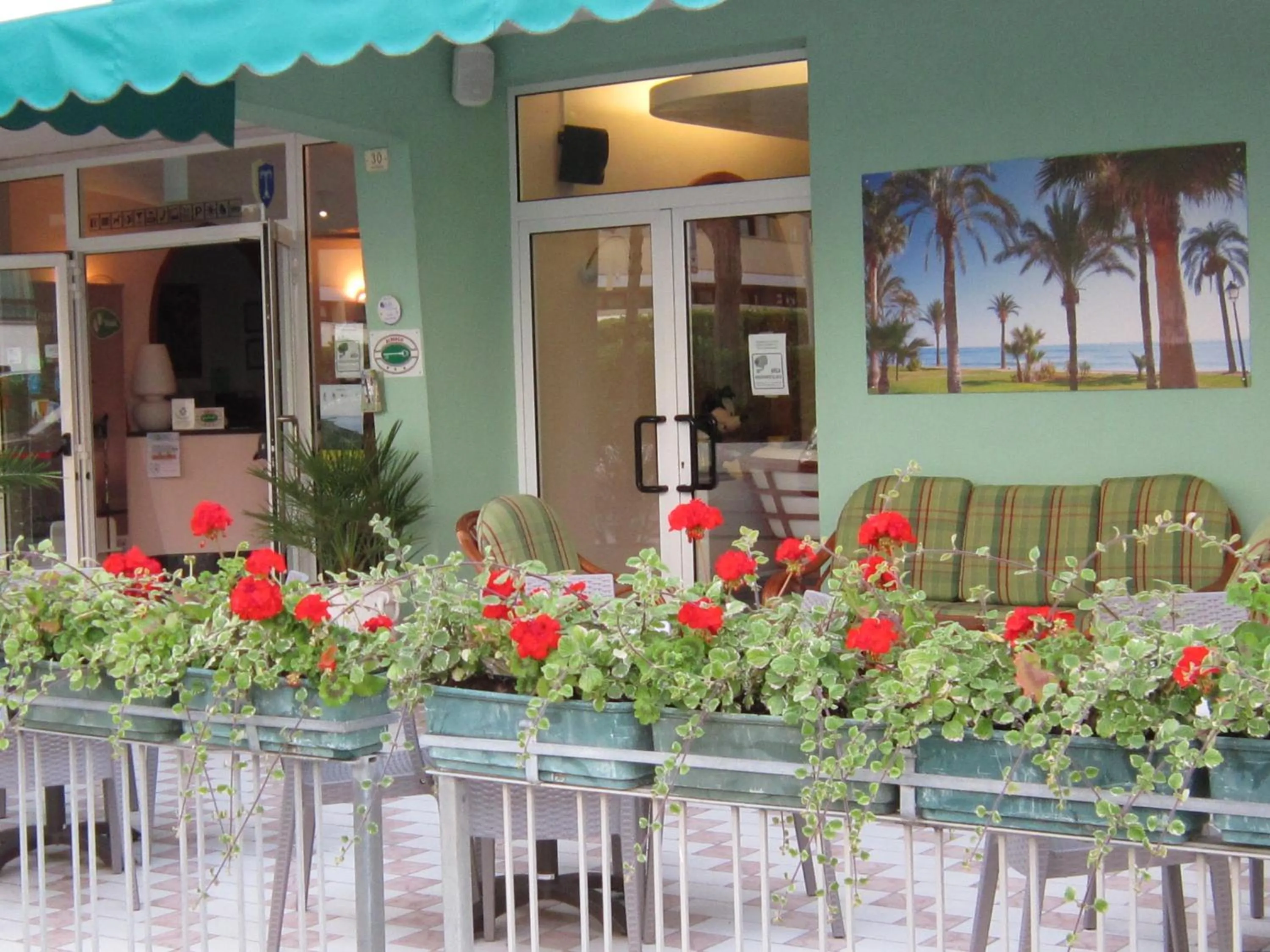 Patio in Hotel Palme