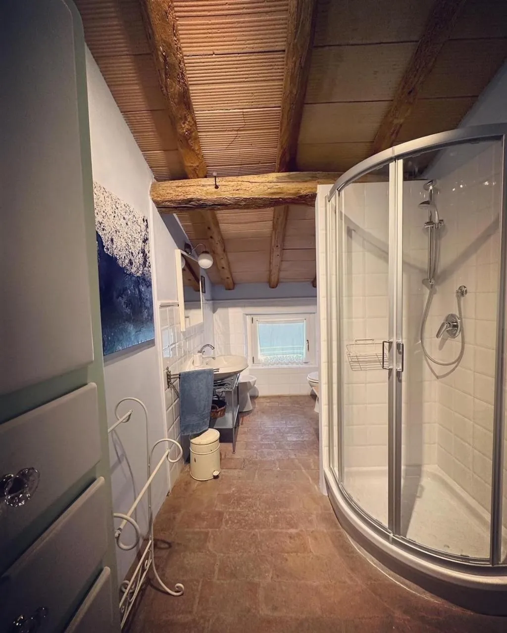 Shower in B&B Podere Merlo