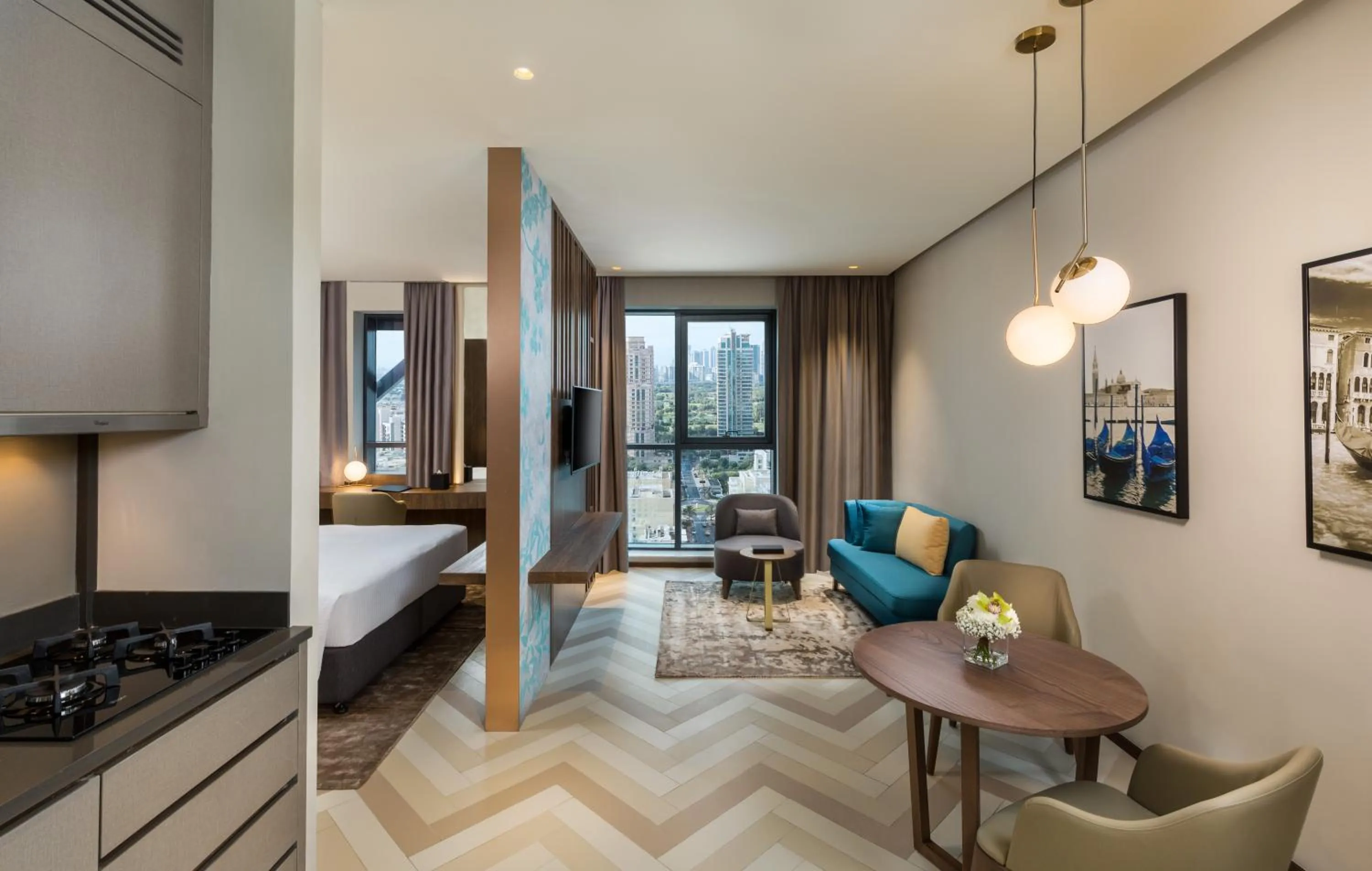 TV and multimedia, Bed in Millennium Place Barsha Heights Hotel Apartments