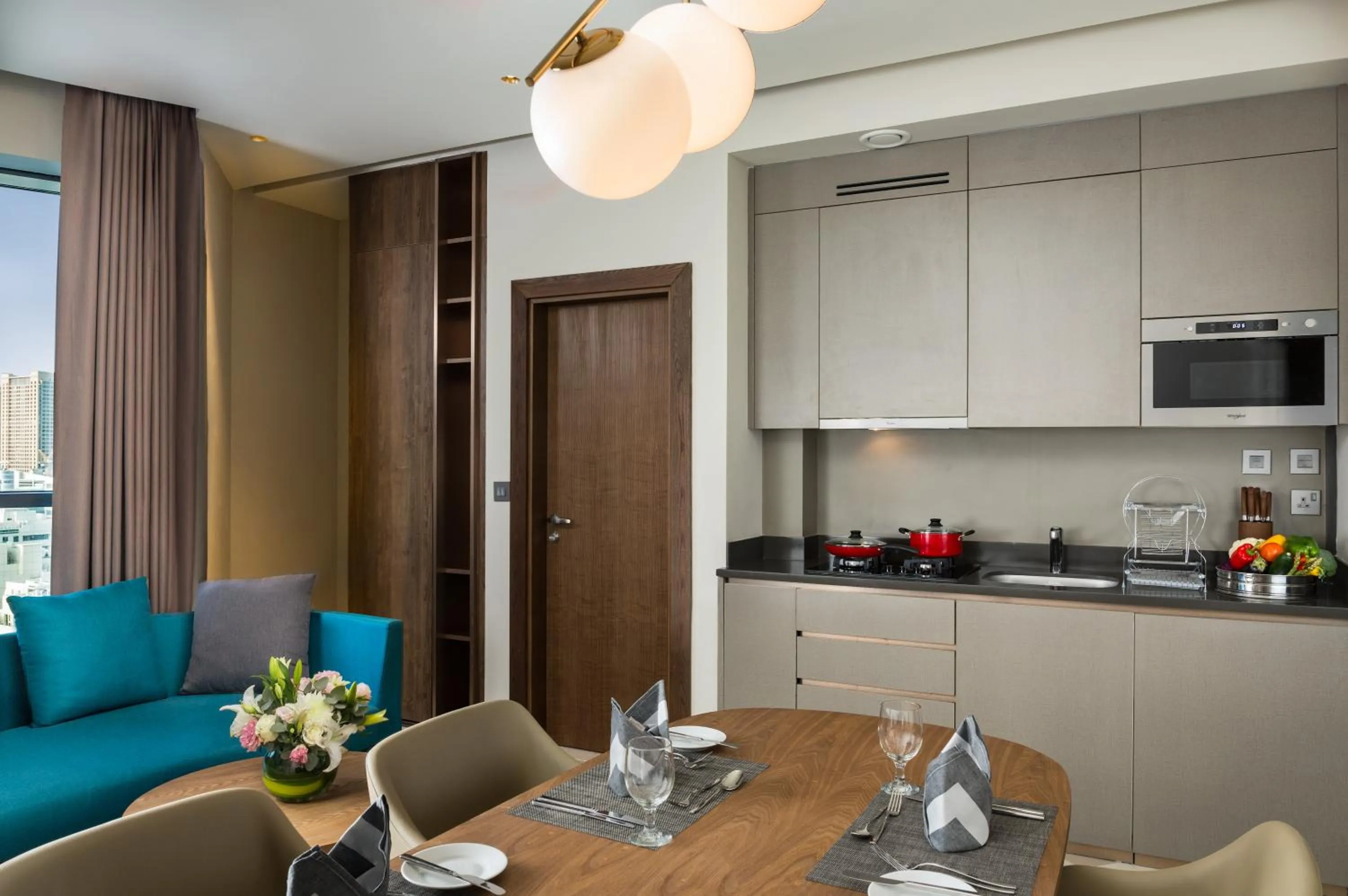 Kitchen or kitchenette in Millennium Place Barsha Heights Hotel Apartments