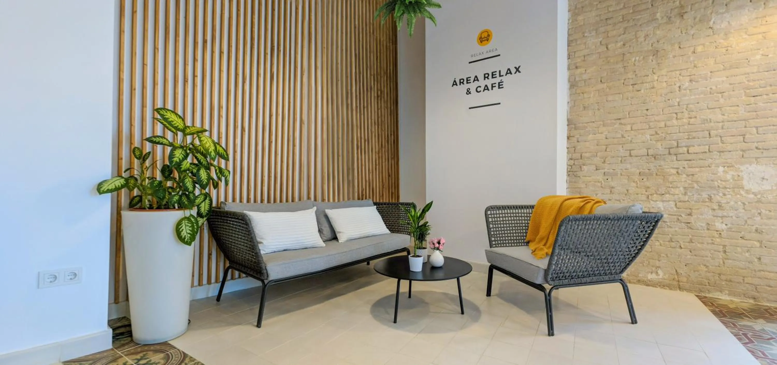 Seating area in Original Domino House