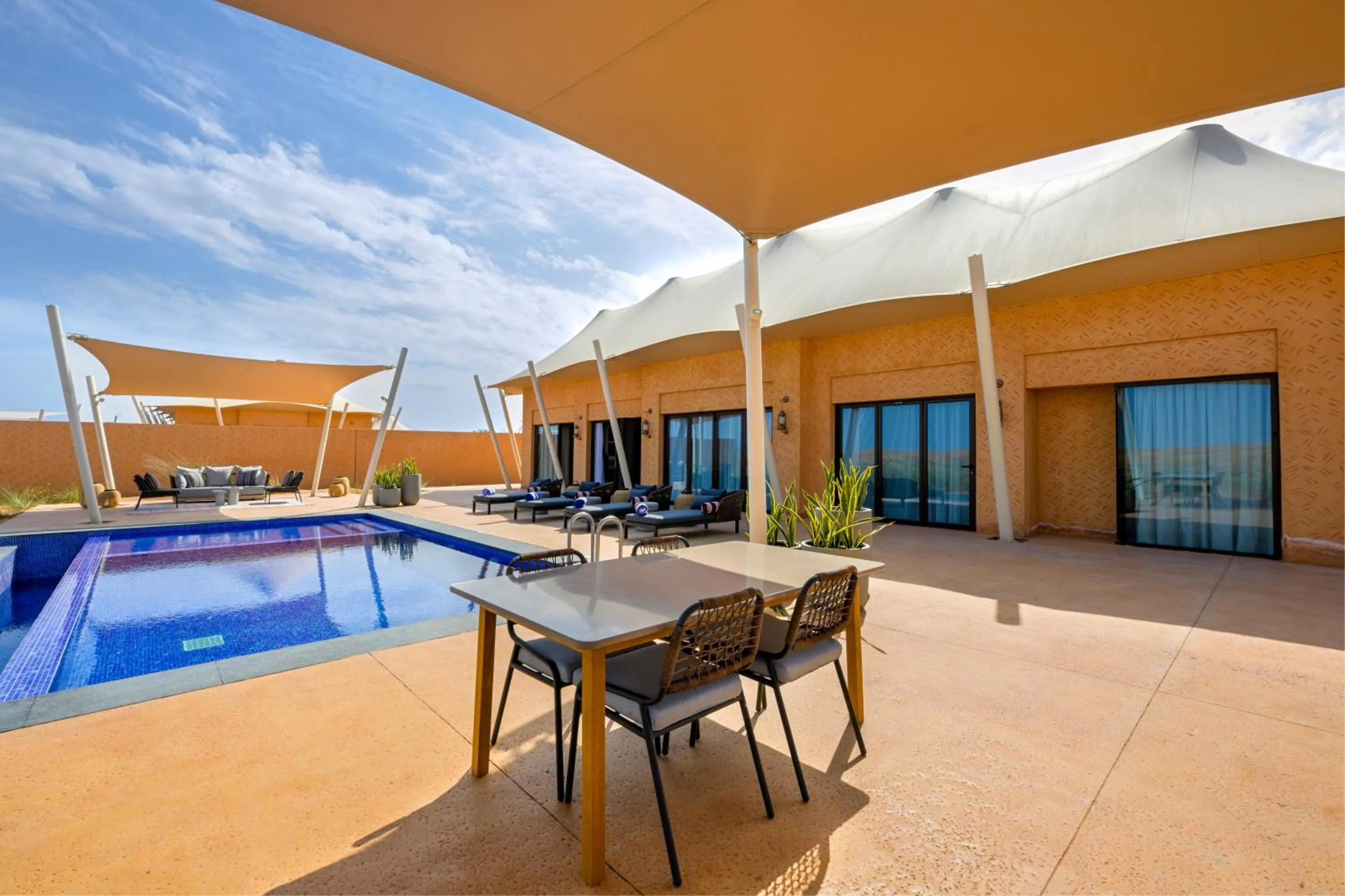 Pool view in Al Badayer Retreat by Sharjah Collection