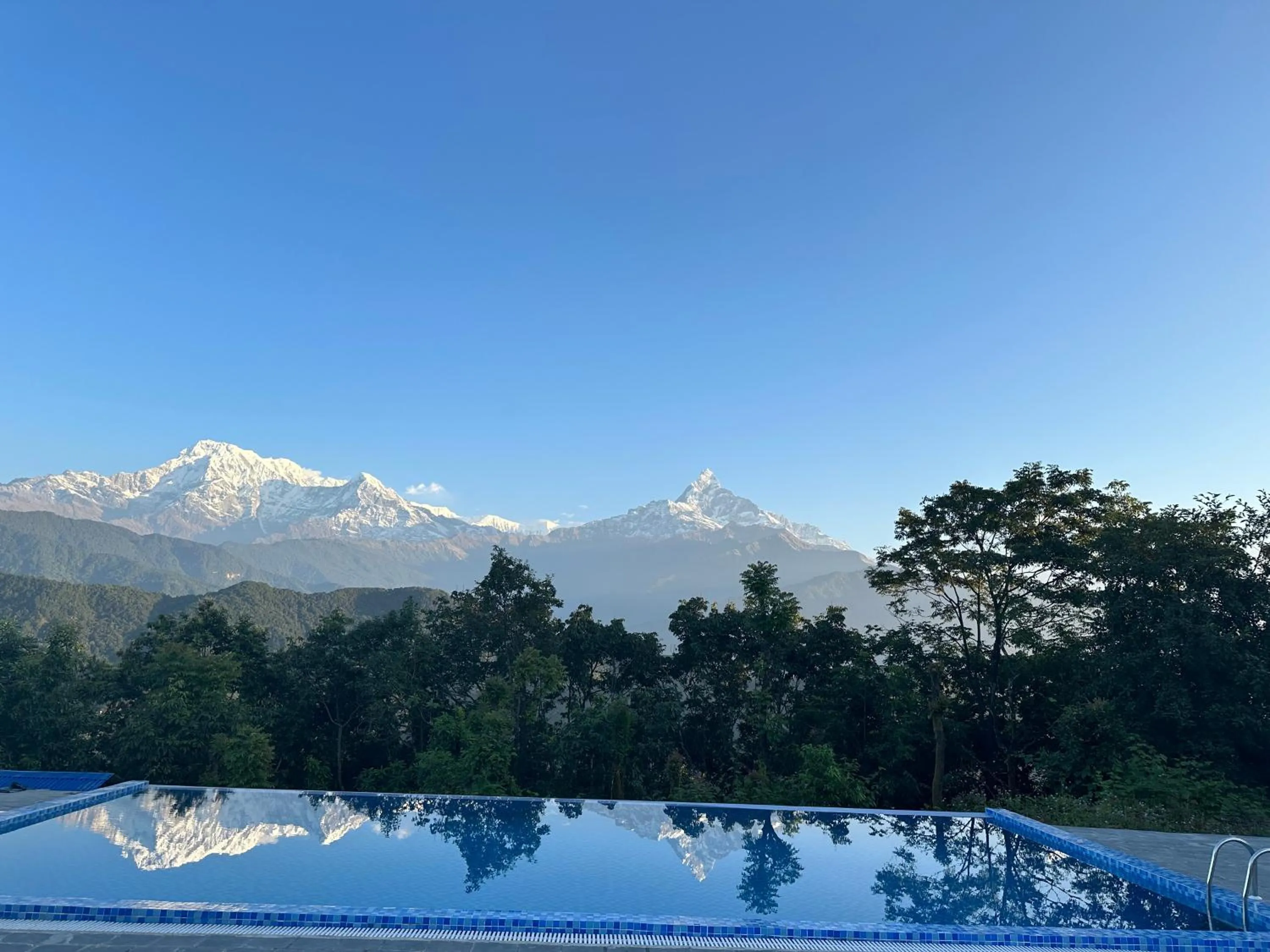 Swimming pool in Himalayan Deurali Resort