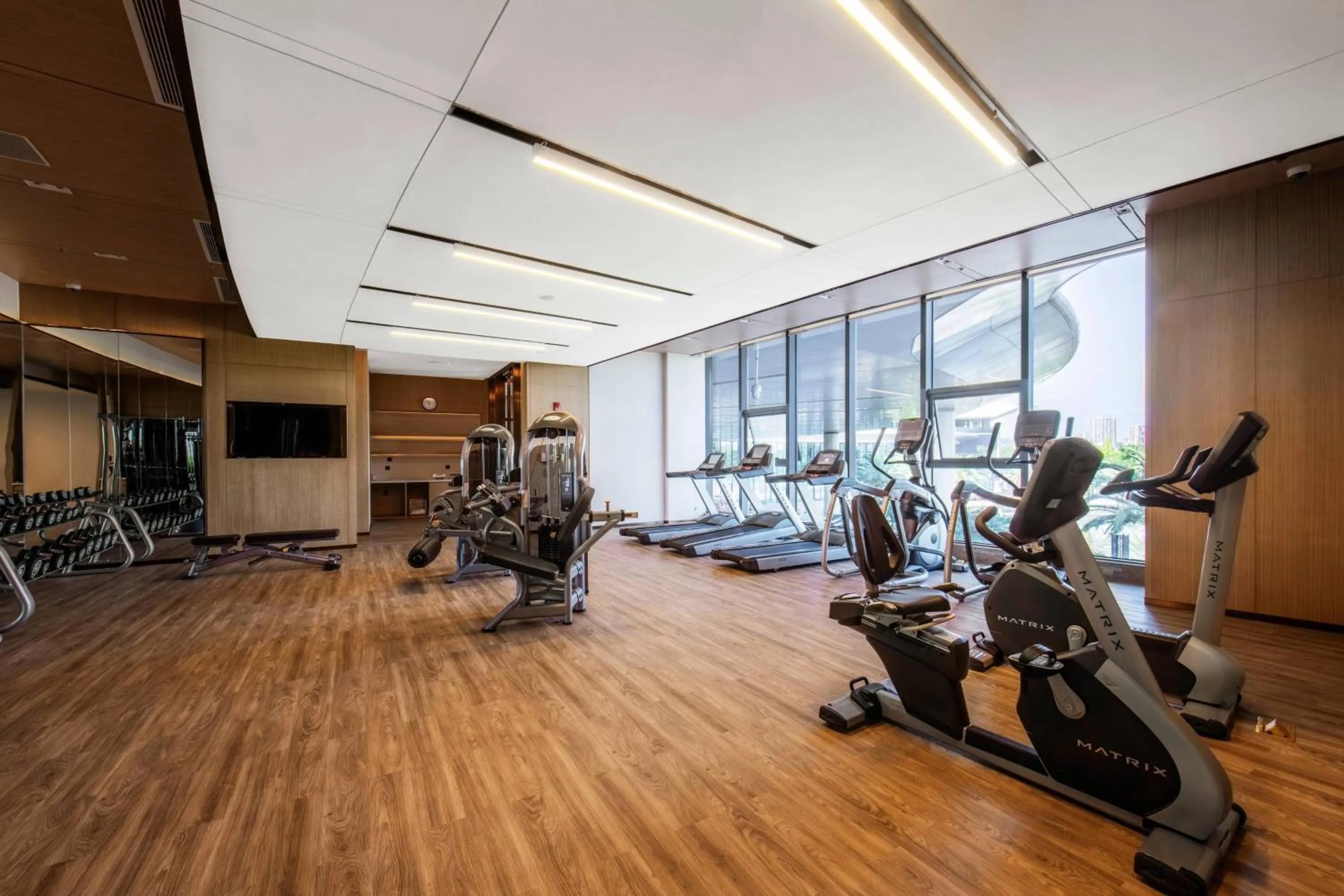 Fitness centre/facilities in Suining Marriott Hotel