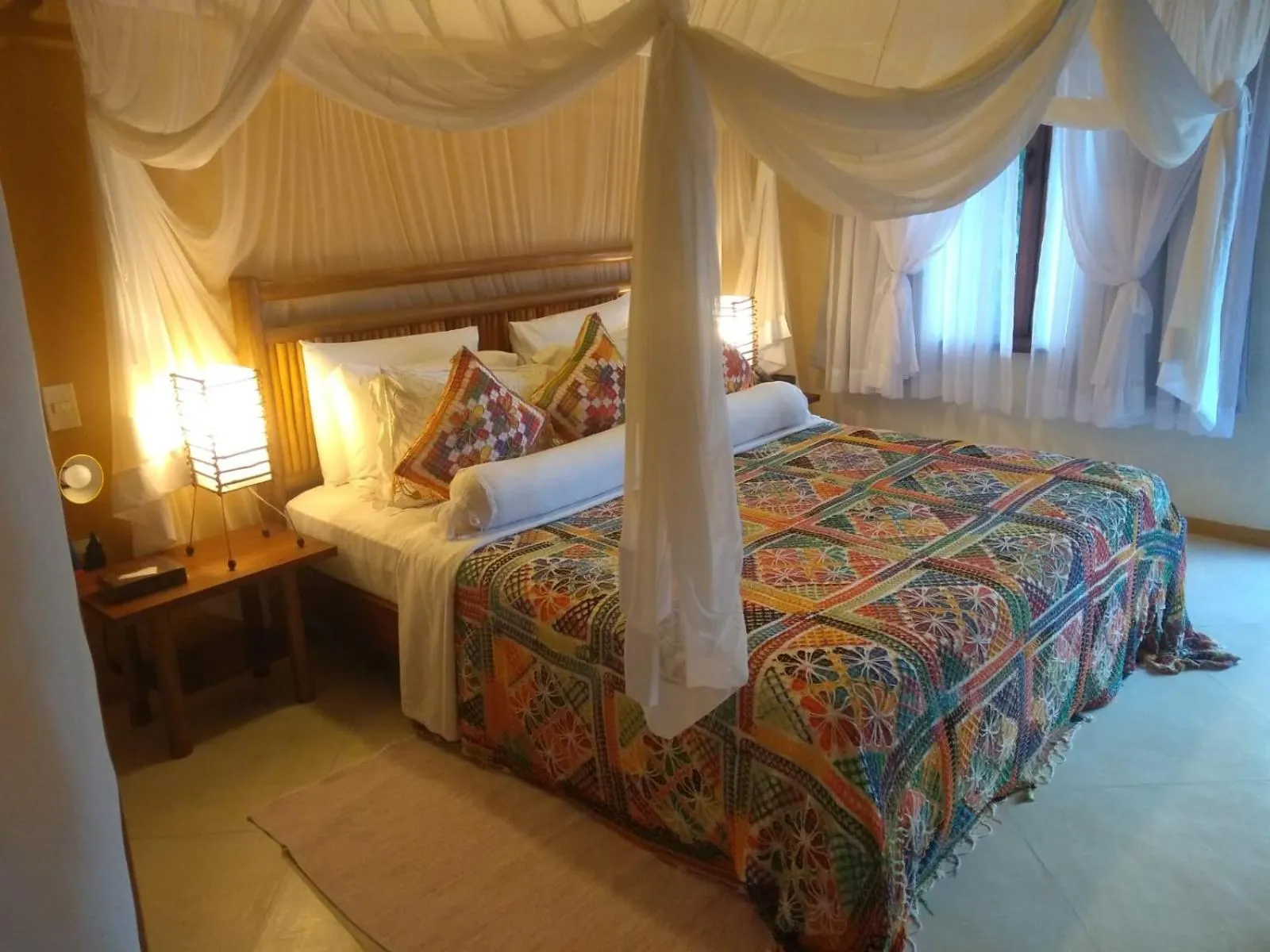 Bed in Pousada Enseada do Espelho