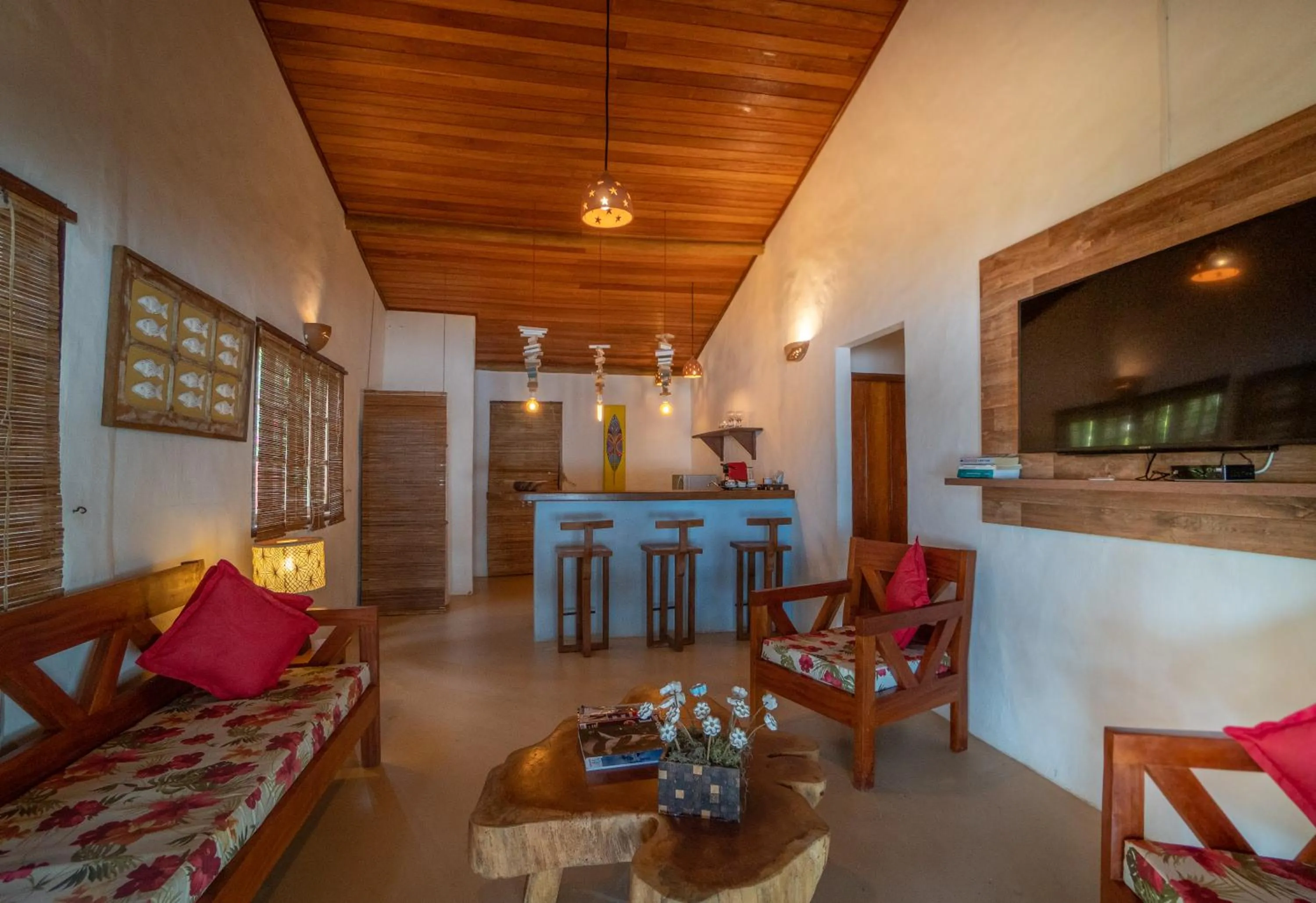 Living room in Pousada Enseada do Espelho