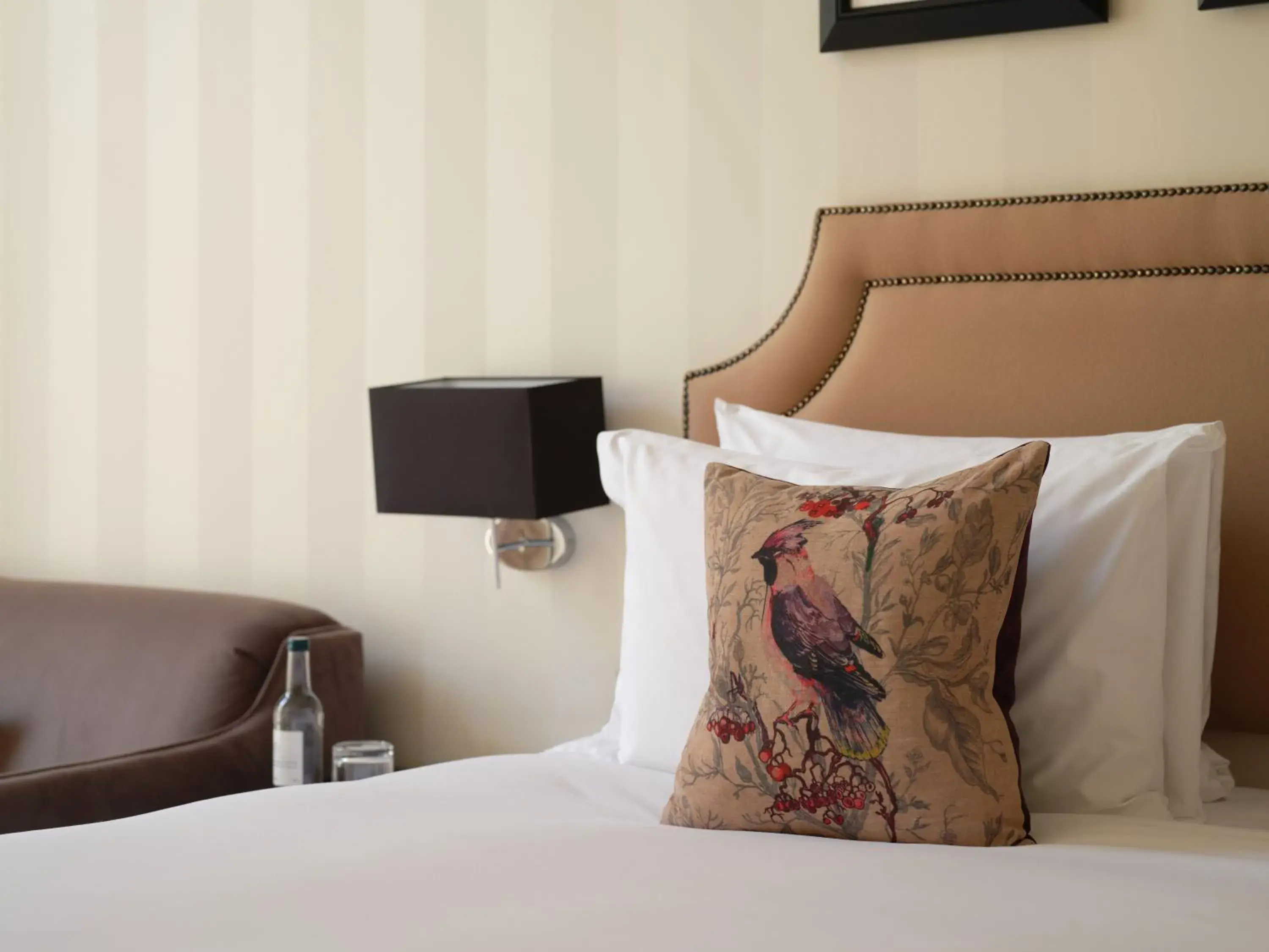 Decorative detail, Bed in Hotel Xenia, Autograph Collection Decorative detail, Bed in Hotel Xenia, Autograph Collection