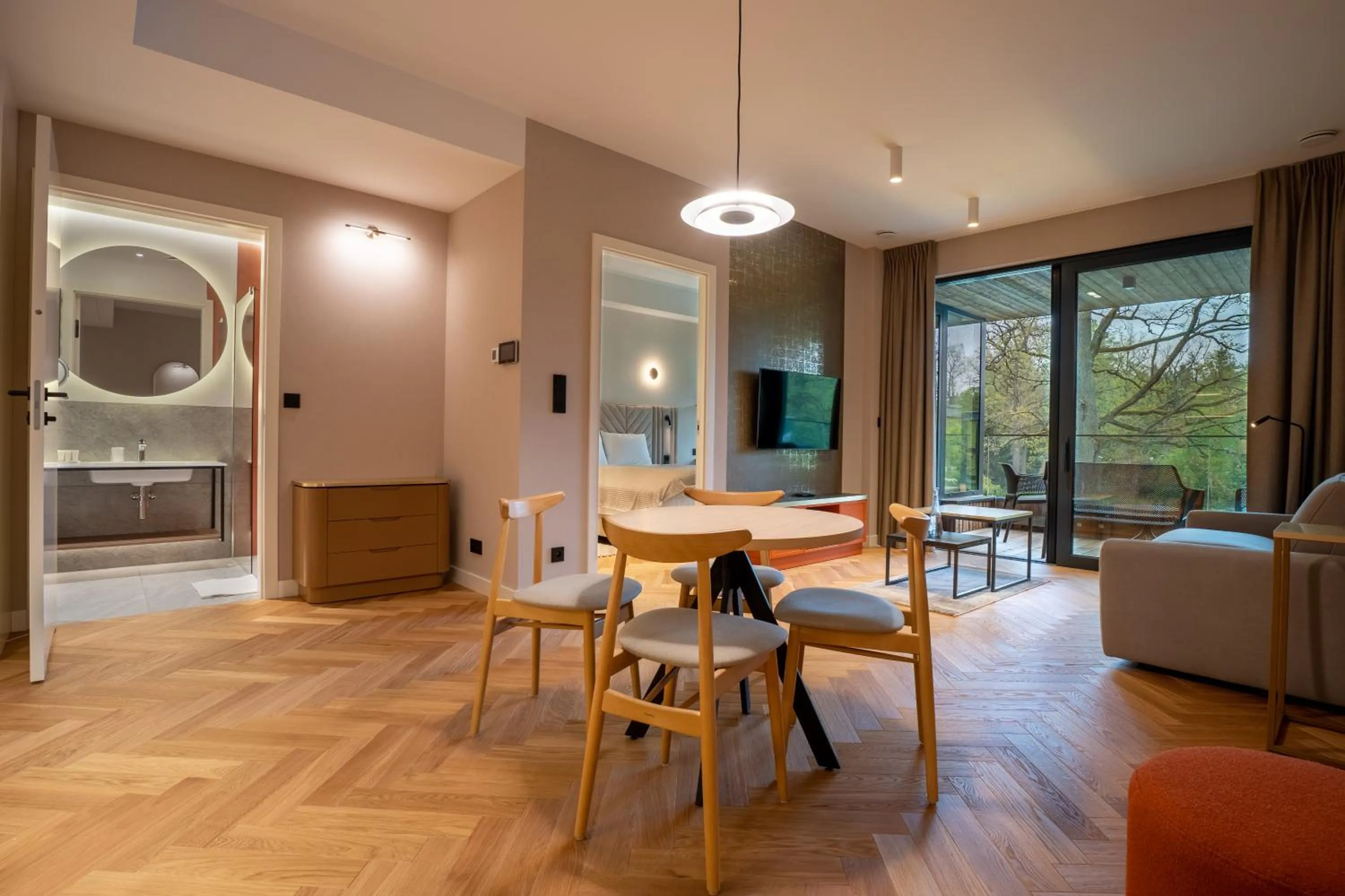 Living room in Enklawa Białowieska Forest & Spa