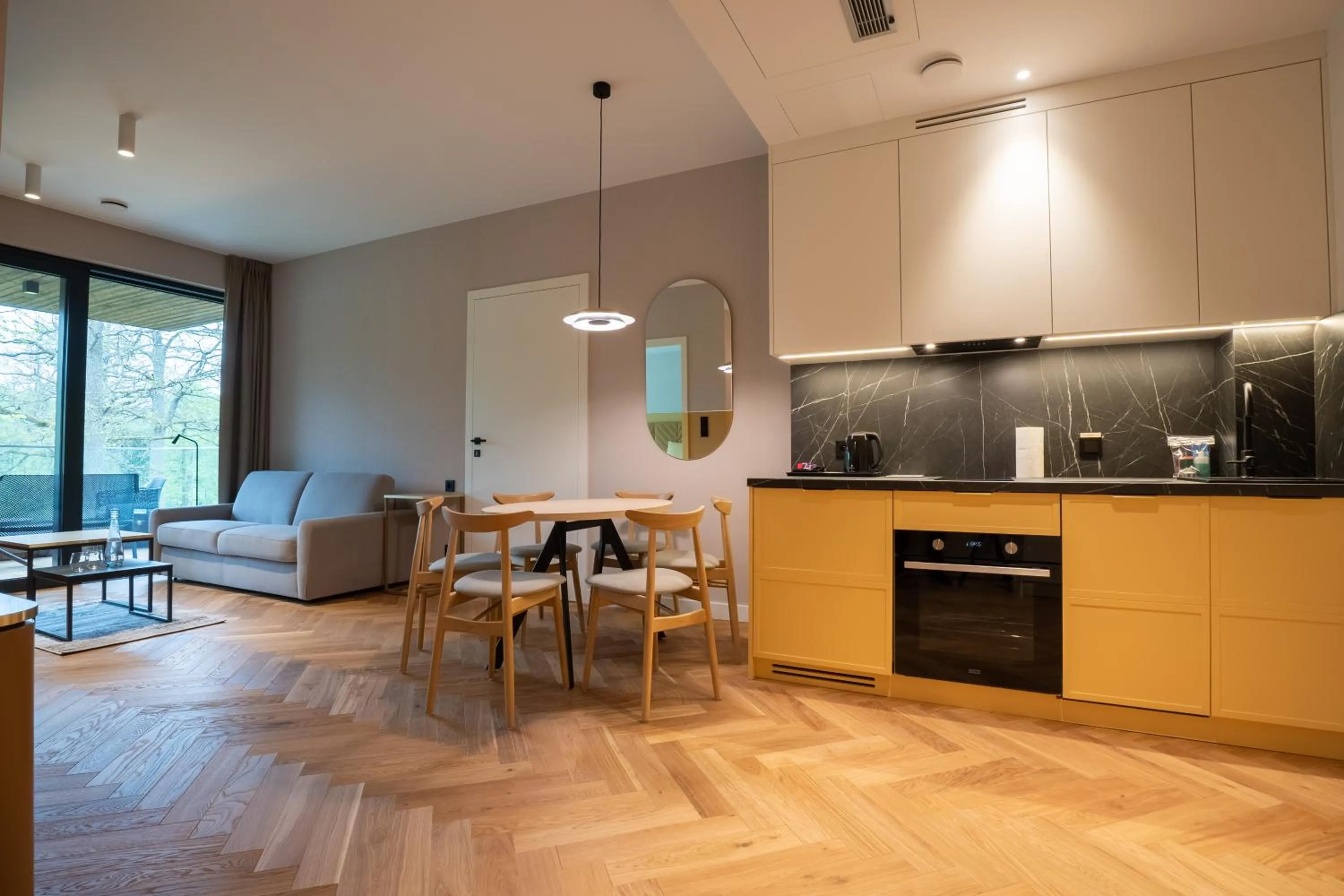 Kitchen or kitchenette in Enklawa Białowieska Forest & Spa