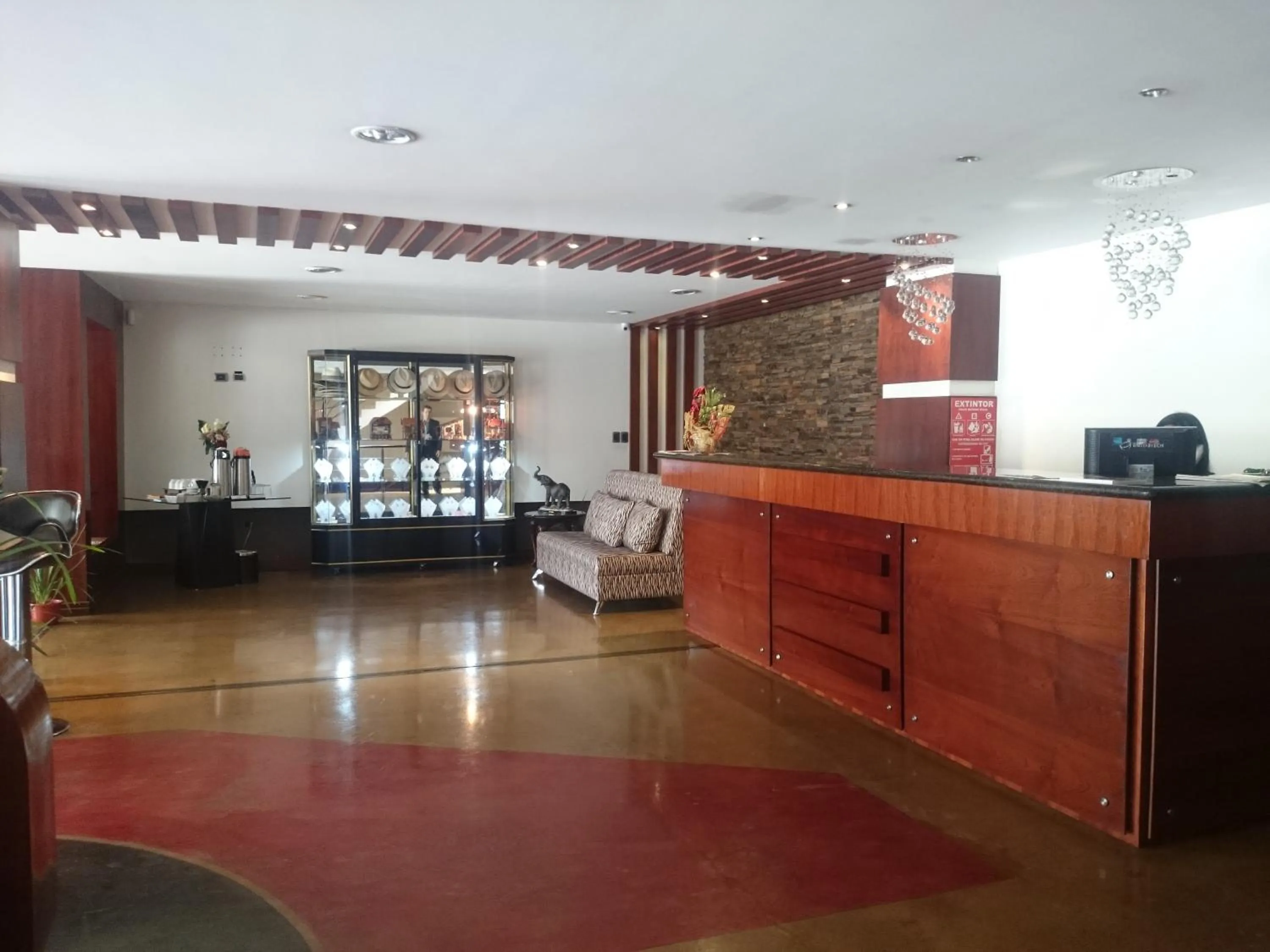 Lobby or reception in Hosteria Arhaná