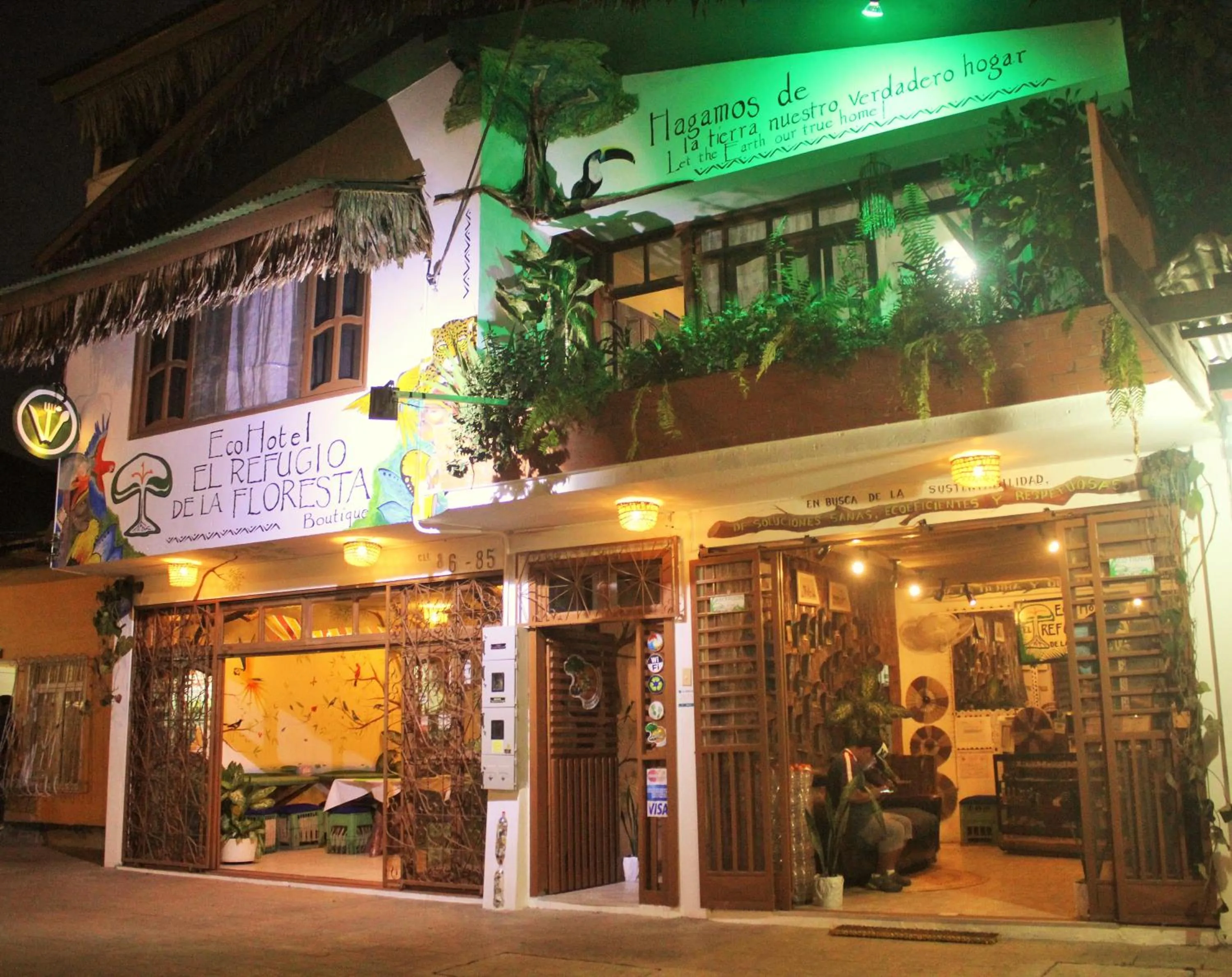 Facade/entrance in Eco Hotel El Refugio Boutique