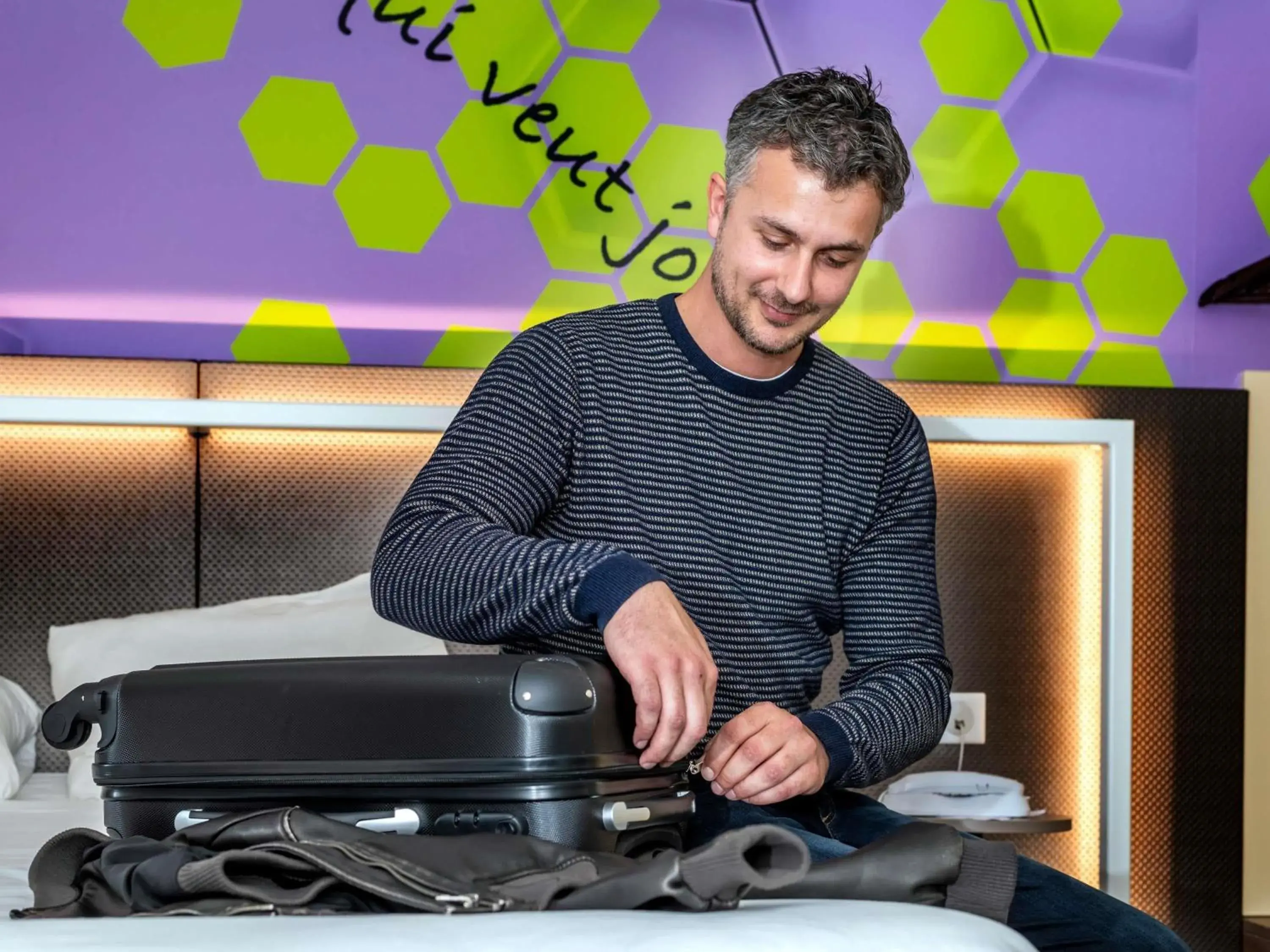 Bedroom in ibis Styles Strasbourg Stade de la Meinau Bedroom in ibis Styles Strasbourg Stade de la Meinau