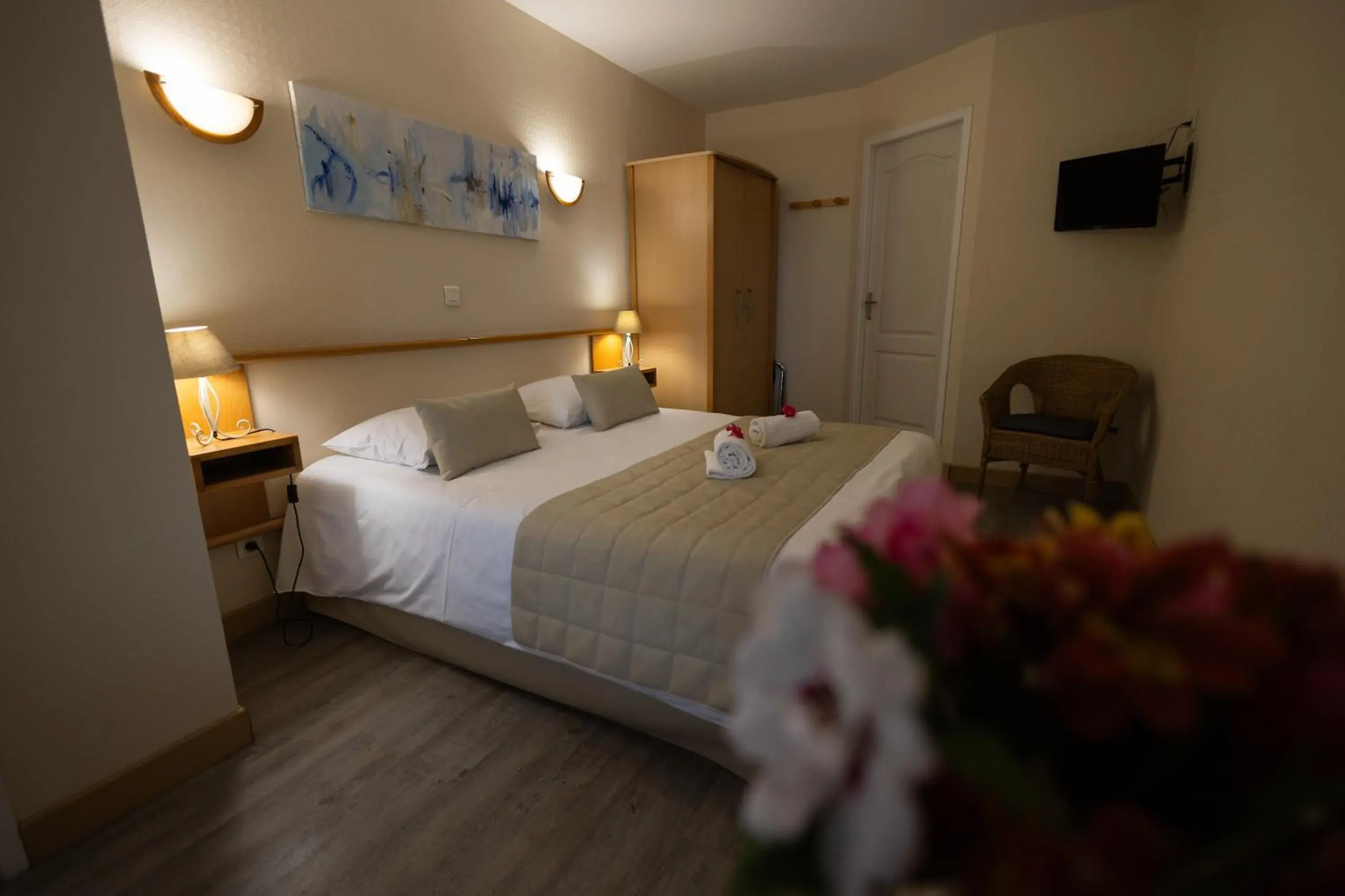 Bed in Logis des Crêtes de Pignols Bed in Logis des Crêtes de Pignols