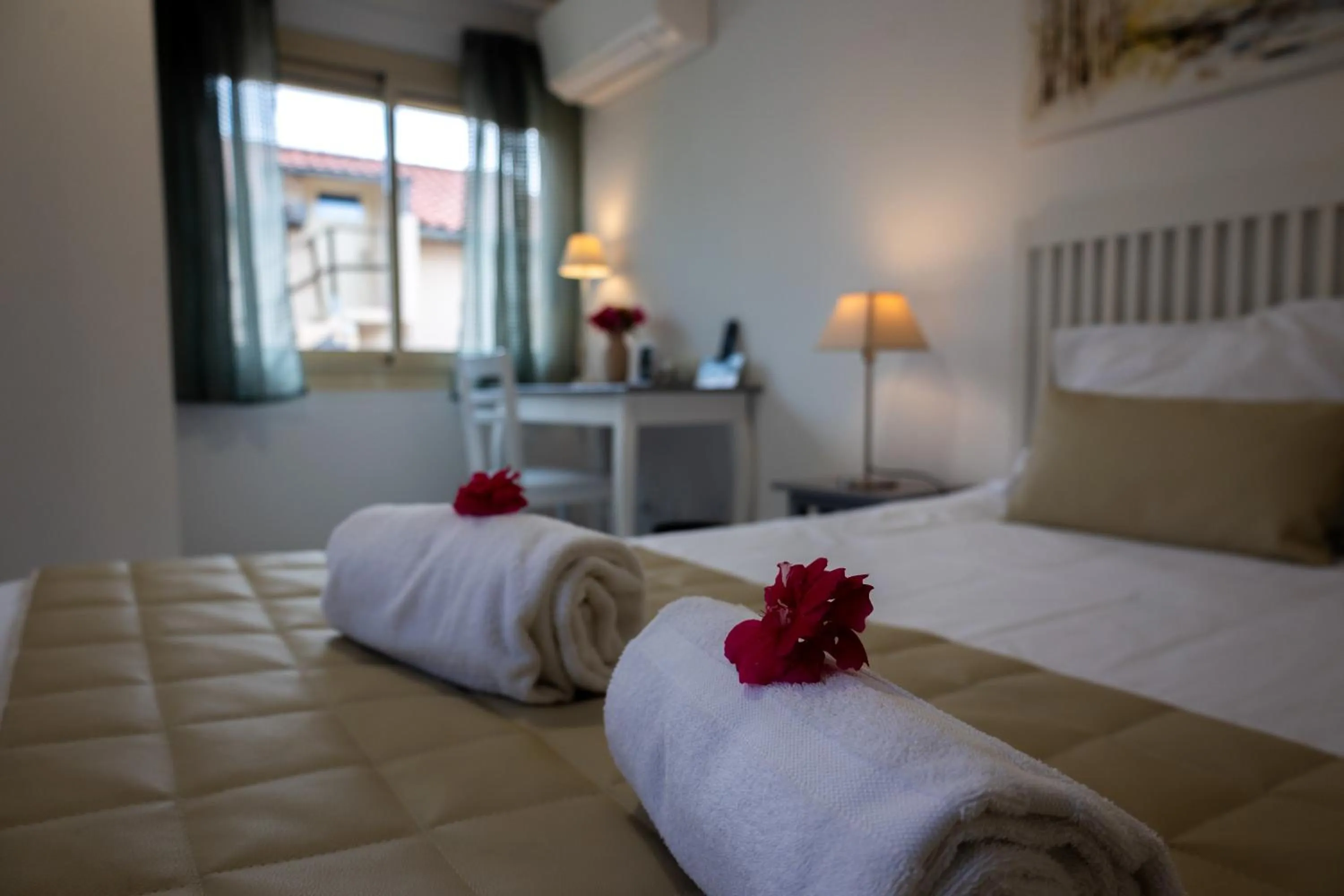 Bed in Logis des Crêtes de Pignols