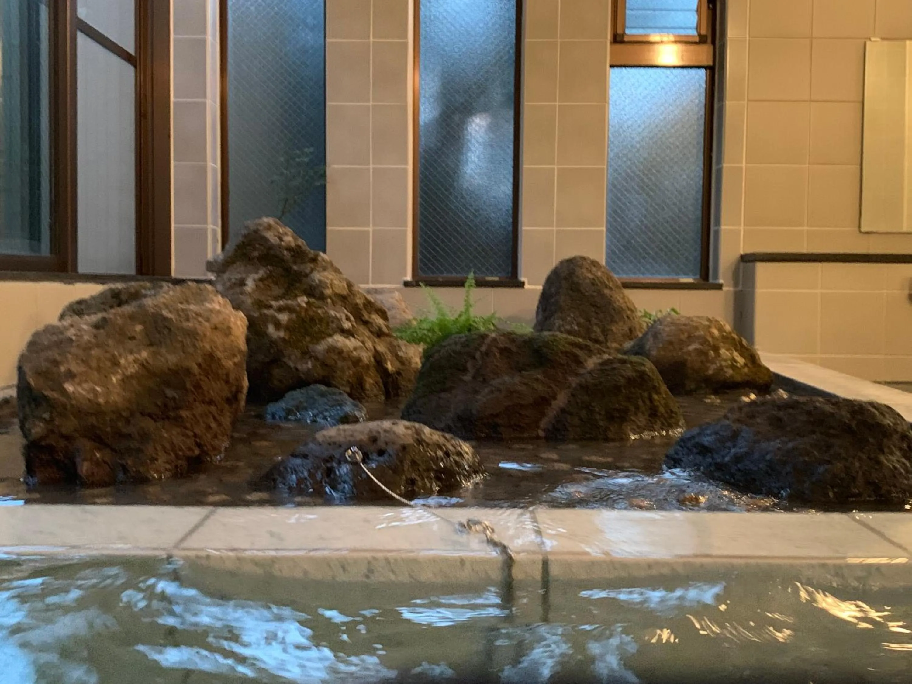 Hot Spring Bath in Onsen & Garden -Asante Inn-