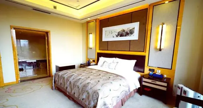Bed in Beijing Yun-zen Jinling Lotus Hotel Bed in Beijing Yun-zen Jinling Lotus Hotel