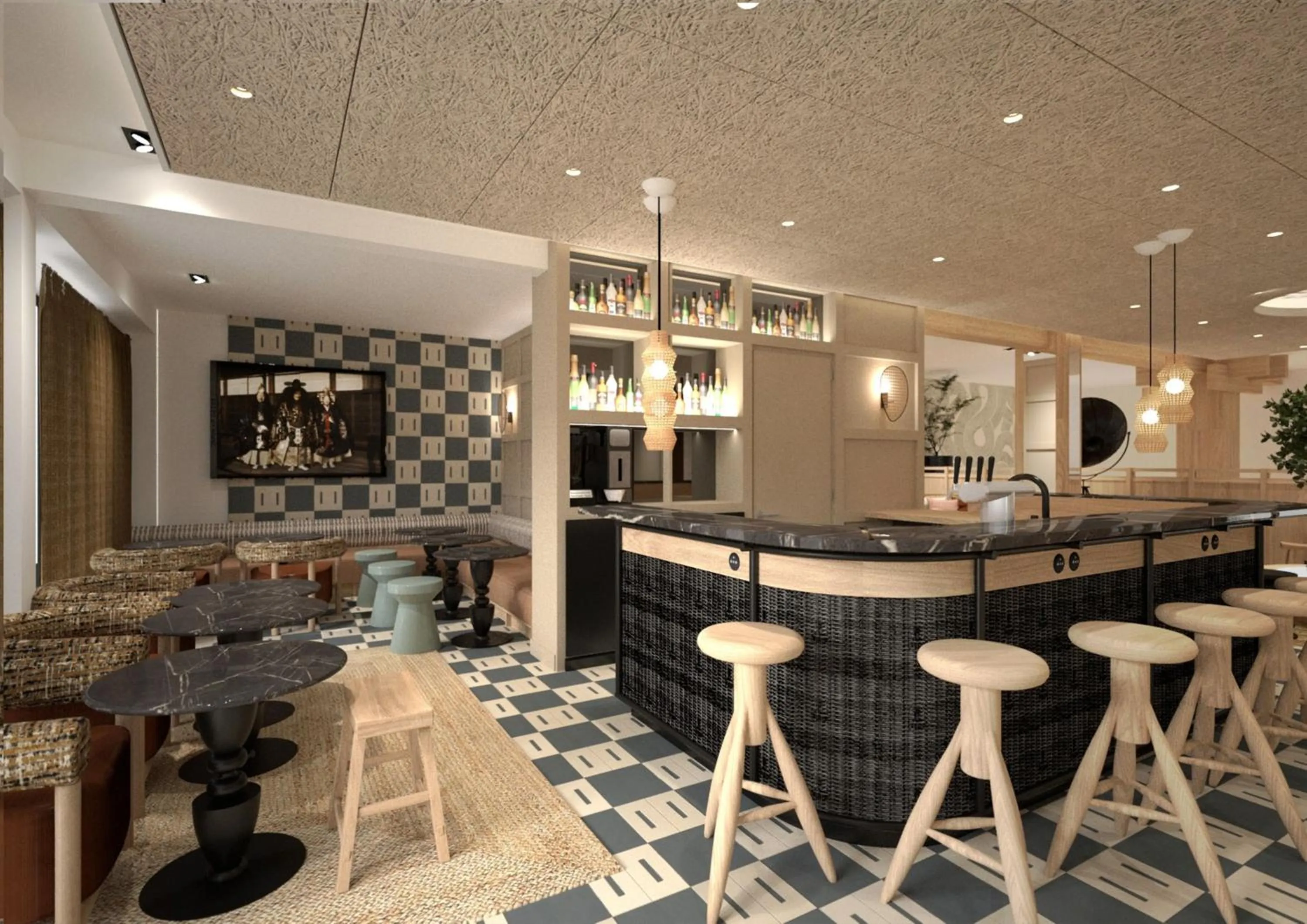 Lounge or bar in Hôtel Mercure Paris Boulogne Pont de Saint Cloud