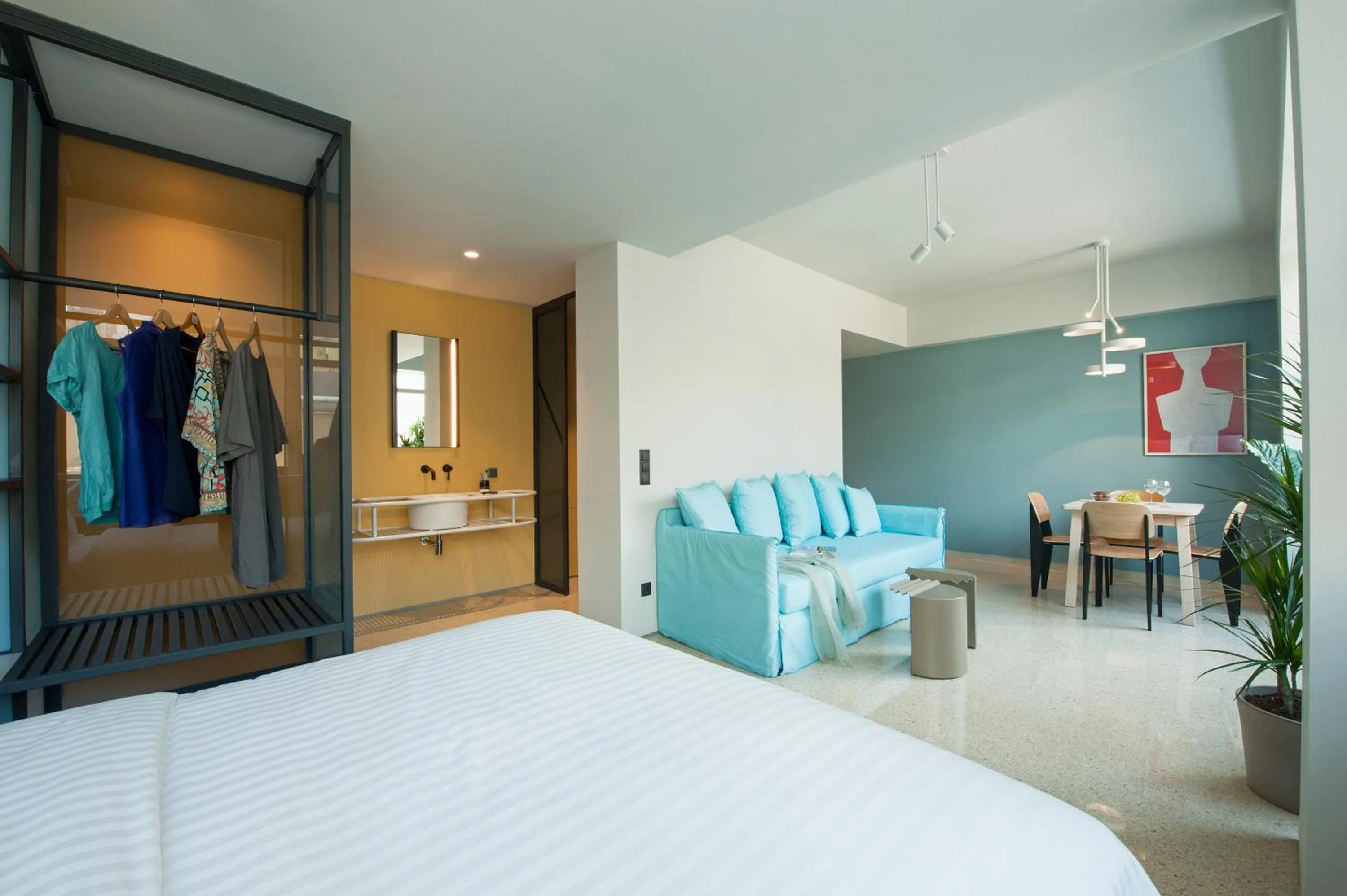 Bathroom, Bed in Arcade Project Hi-end Apartments