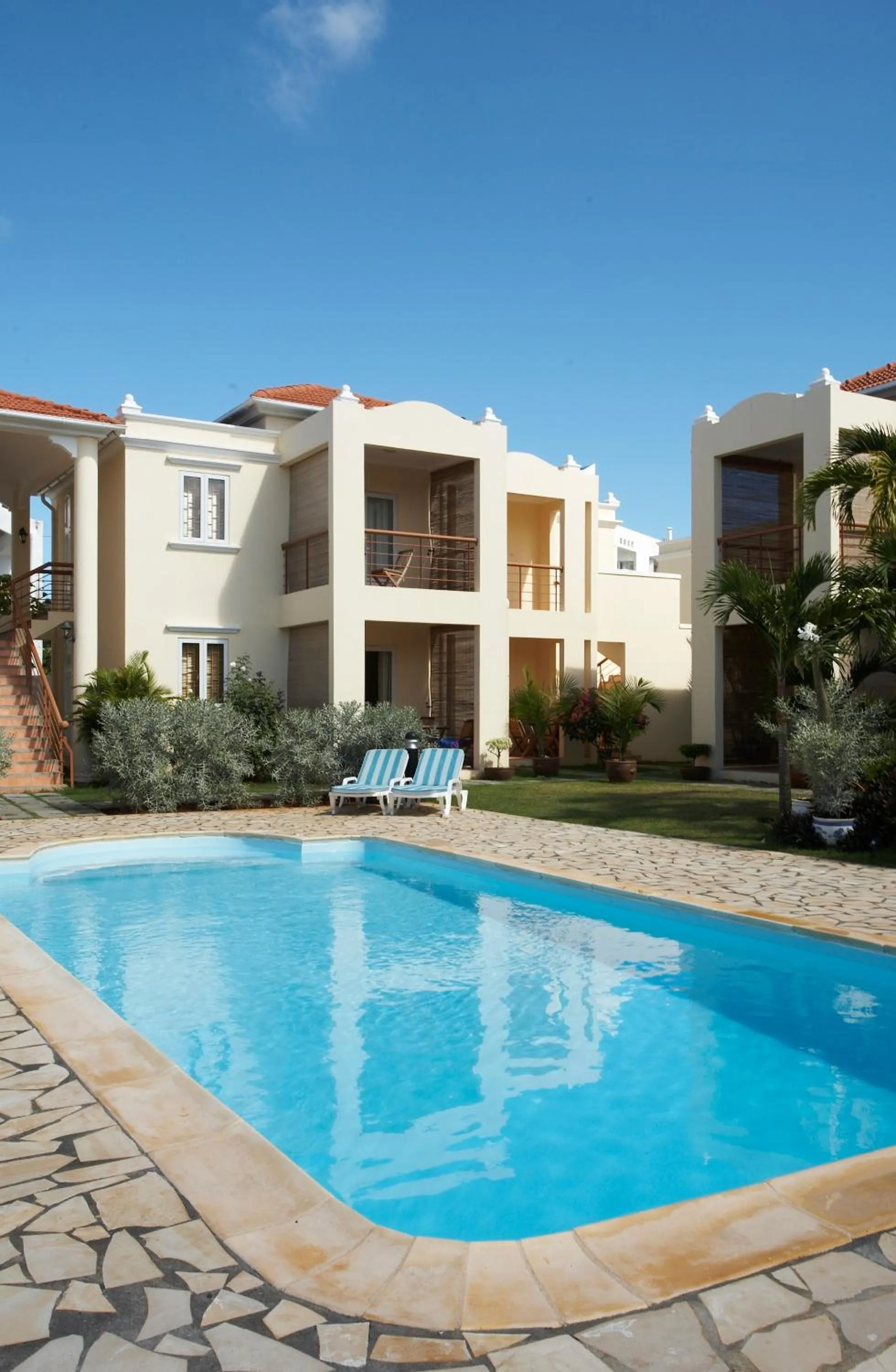 Pool view in La Pointe Villas