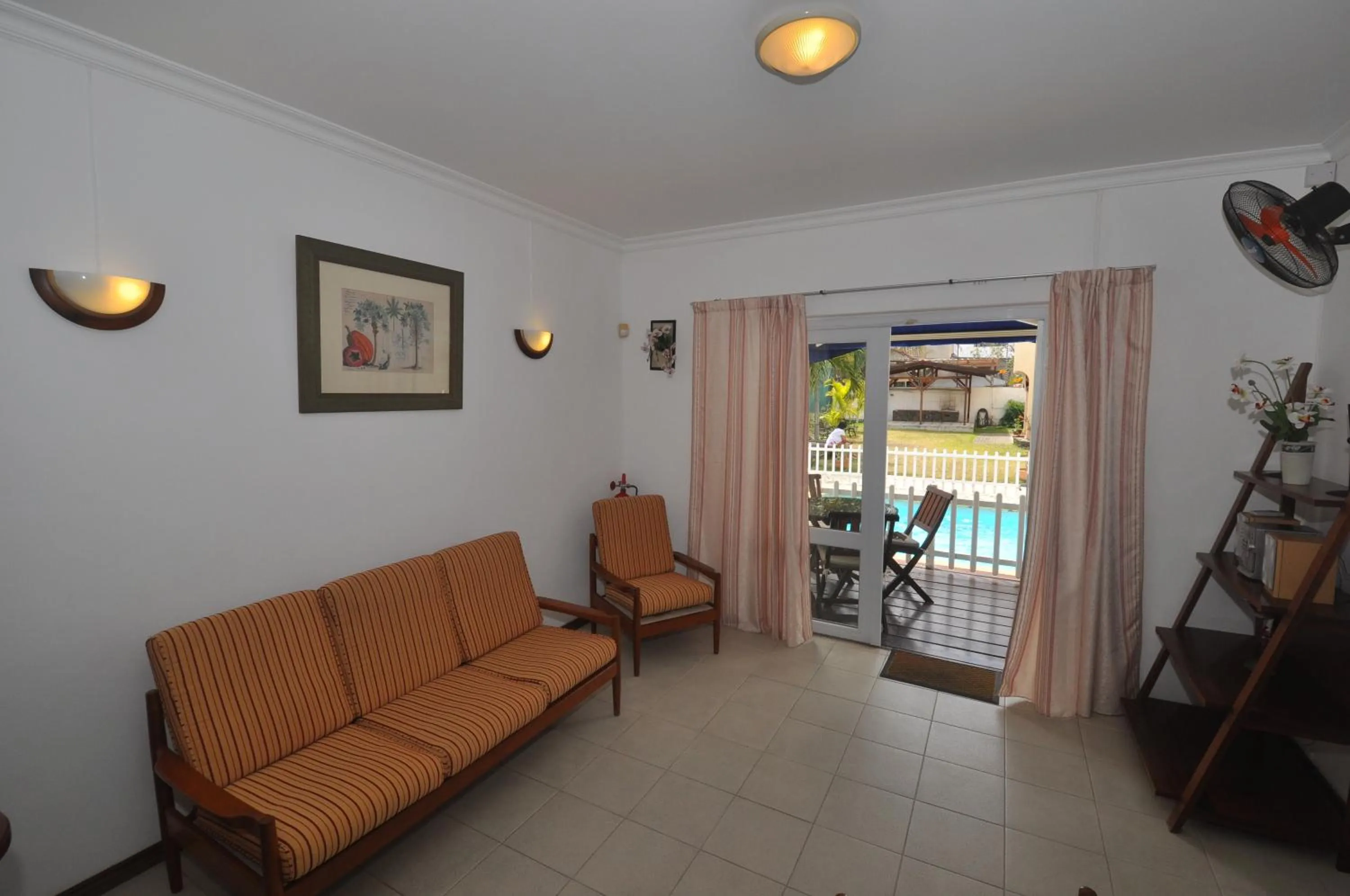 Seating area in La Pointe Villas