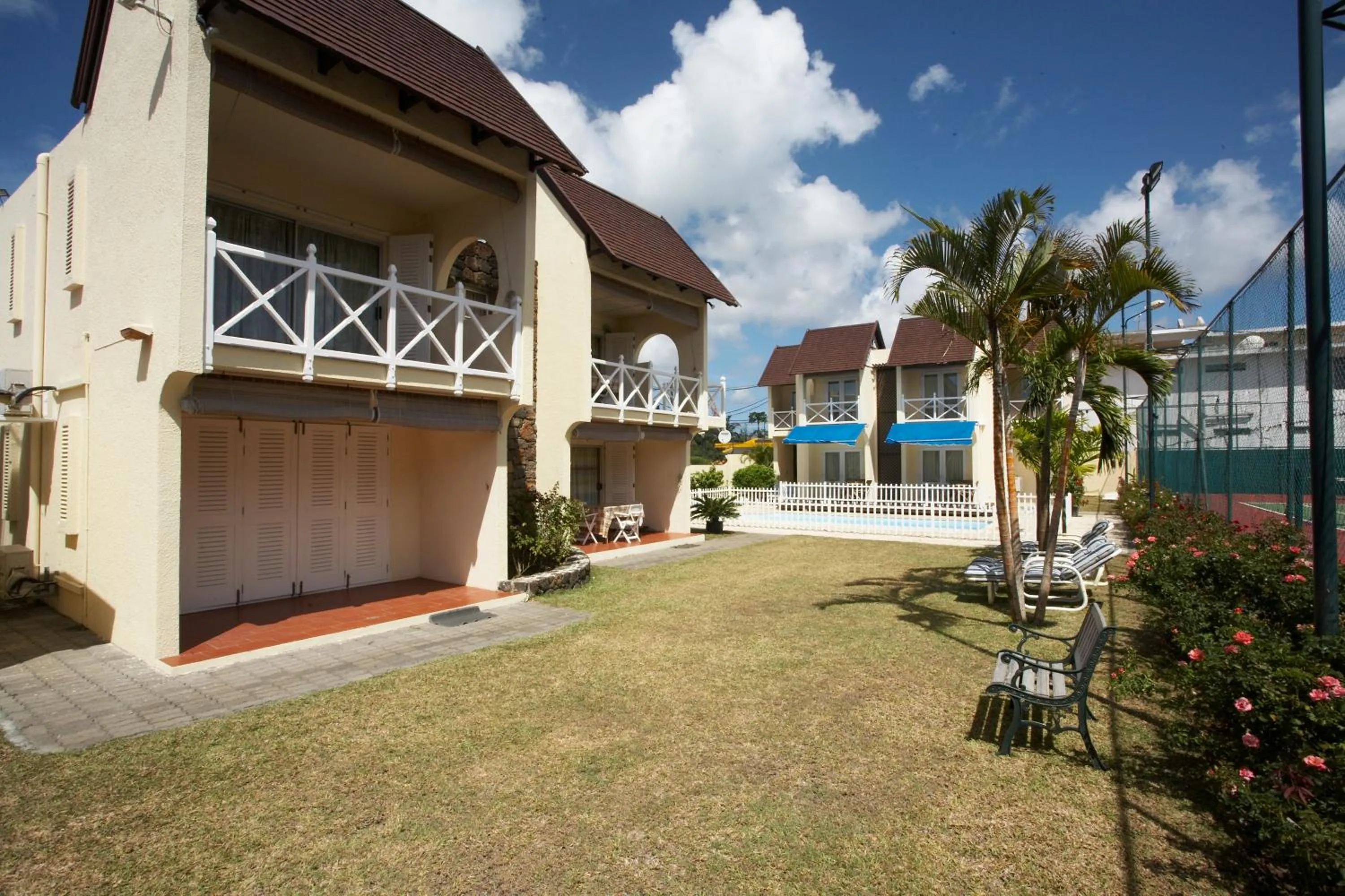 Garden view in La Pointe Villas